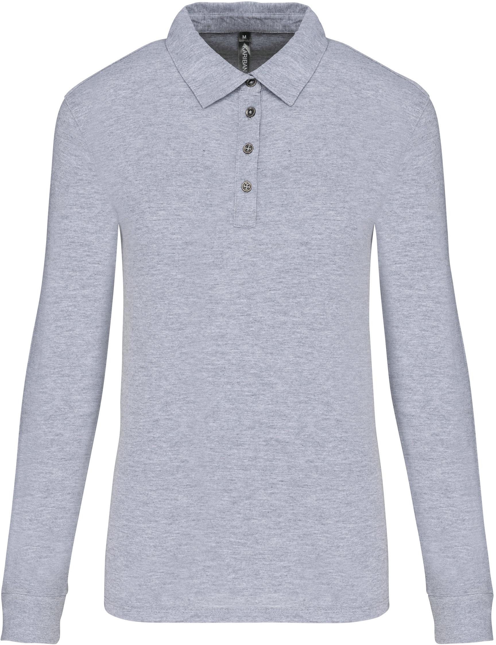 Kariban Langarm-Poloshirt Langarm-Polohemd für Damen aus Jersey günstig online kaufen