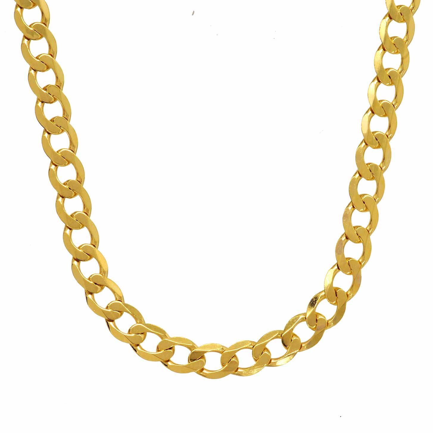 HOPLO Panzerkette Goldkette Panzerkette Длина 70cm - Breite 3,9mm - 333-8 Karat Gold, Made in Germany