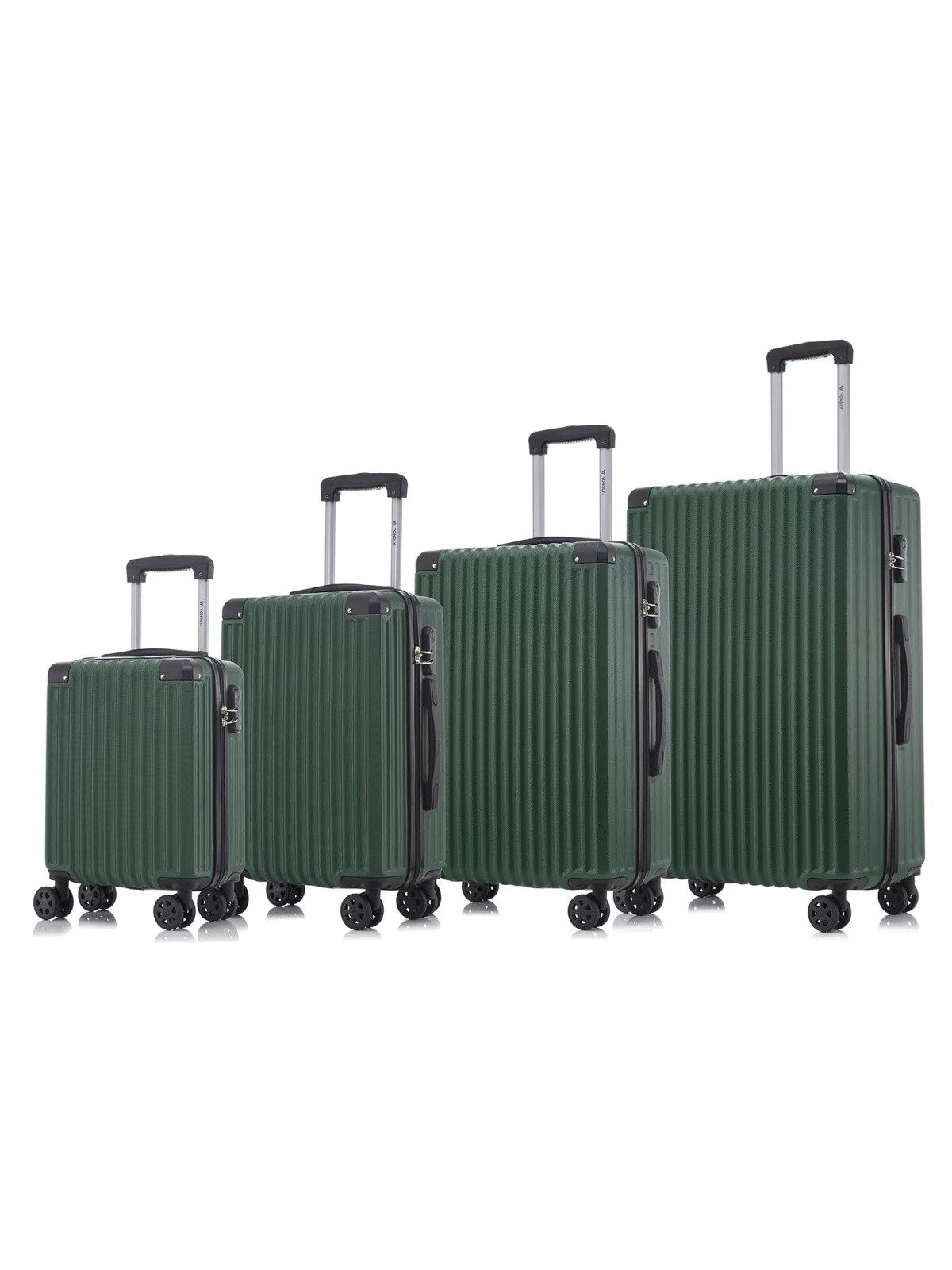 YONSLY Kofferset Hartschalen Reisekoffer Trolley, 4 Rollen, (Spar-Set, 4 tlg., Hartschalen Trolley Set), integrierte Zahlenschloss, Handgepäck, Wasserabweisend Stoßfest Robust