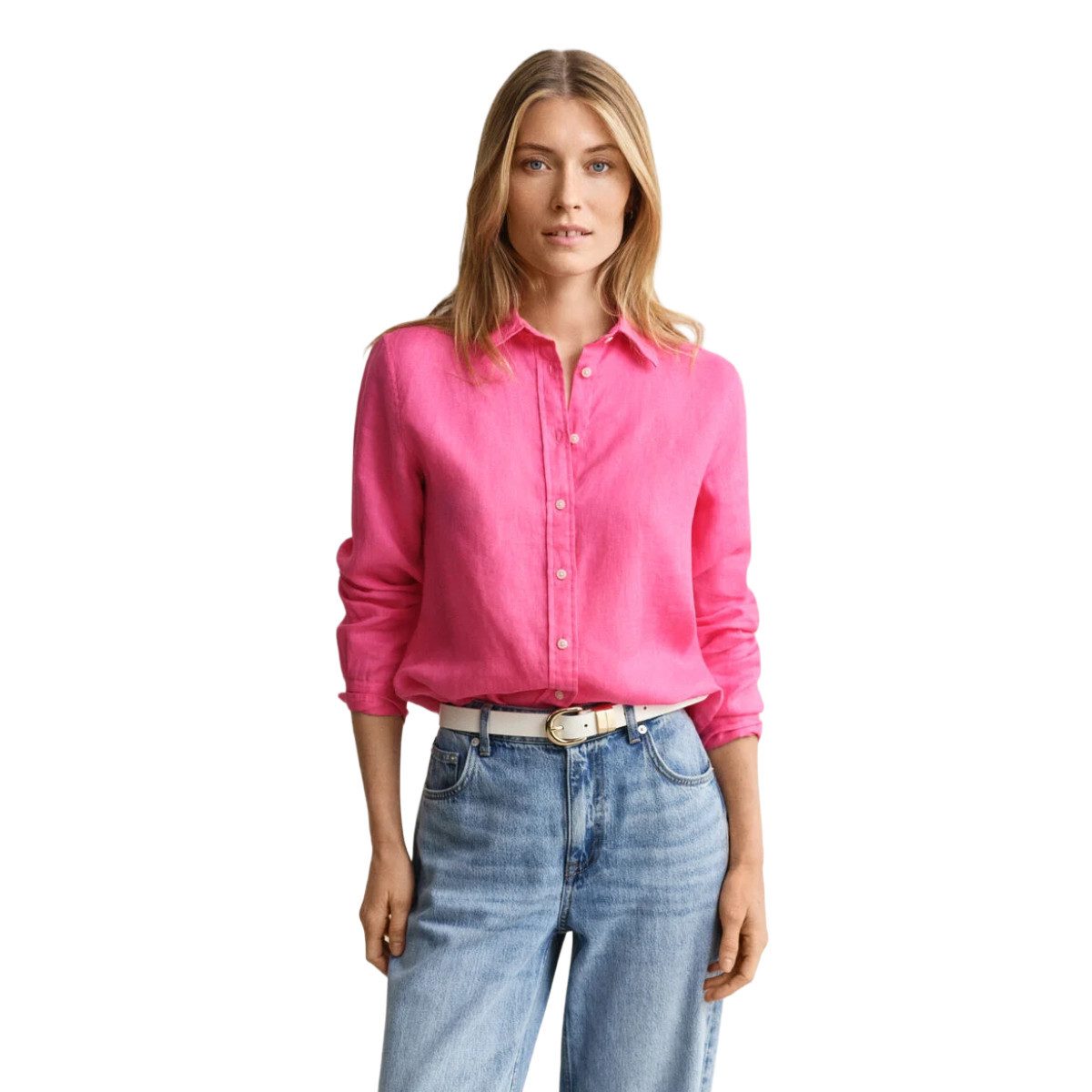 Gant Hemdbluse 4300620 Damenbluse Regular Fit aus Leinen