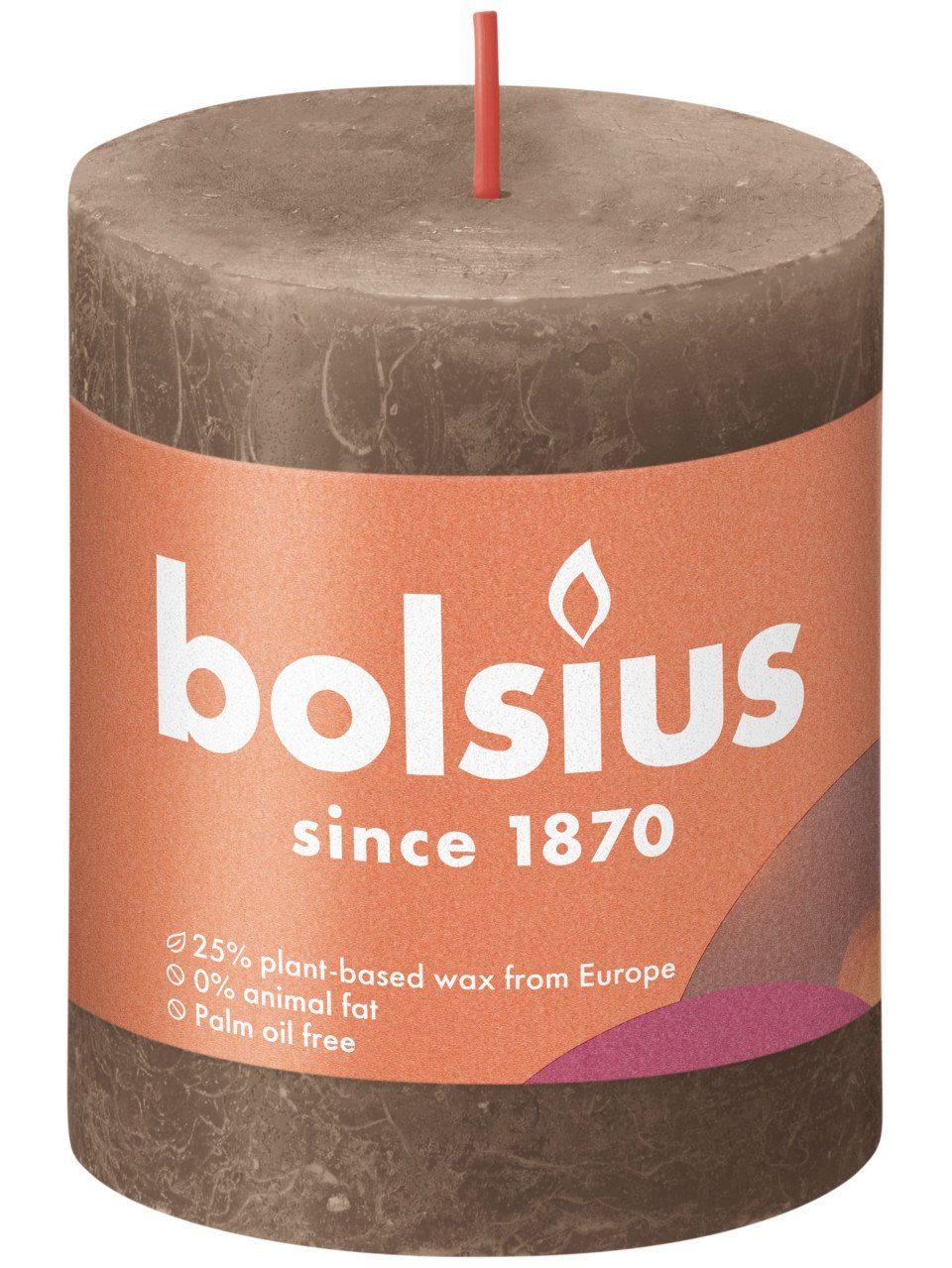 Bolsius Stumpenkerze Bolsius Rustik Stumpenkerze wildleder braun, Höhe: günstig online kaufen