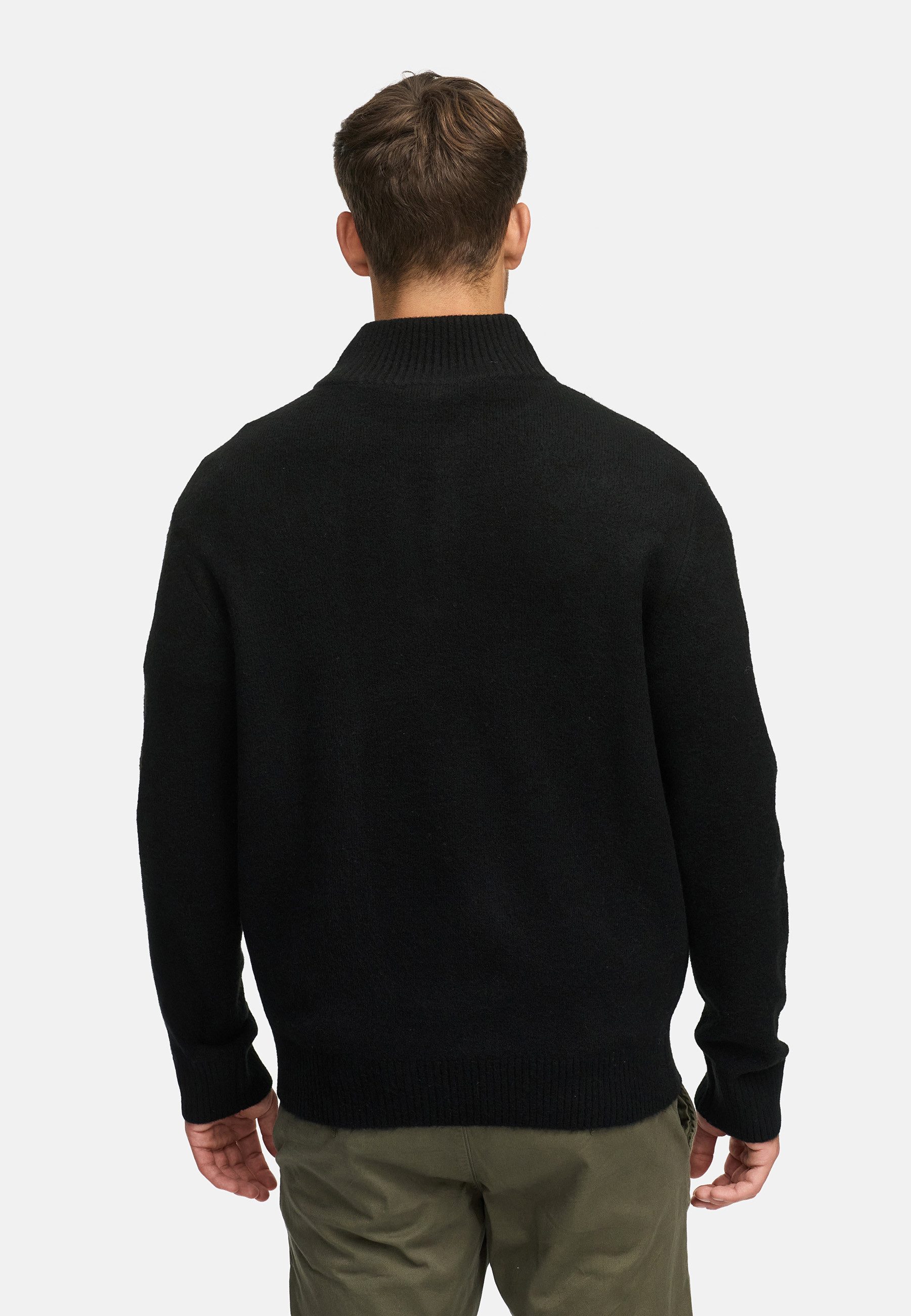 Indicode Strickpullover Herren INTrax Half Pullover Herrenpullover Bequemer Strickpullover
