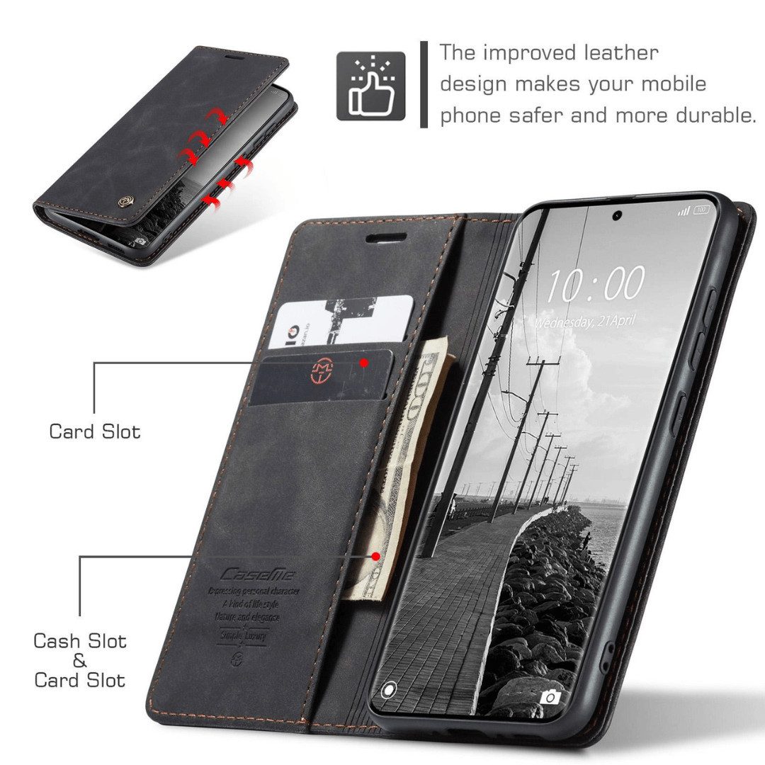 SmartUP Smartphone-Hülle für Xiaomi Redmi Note 15 / Pro / Pro+ 4G / 5G Klapphülle Tasche Case 6,77, Integrierte Standfunktion, zwei Kartenfächer