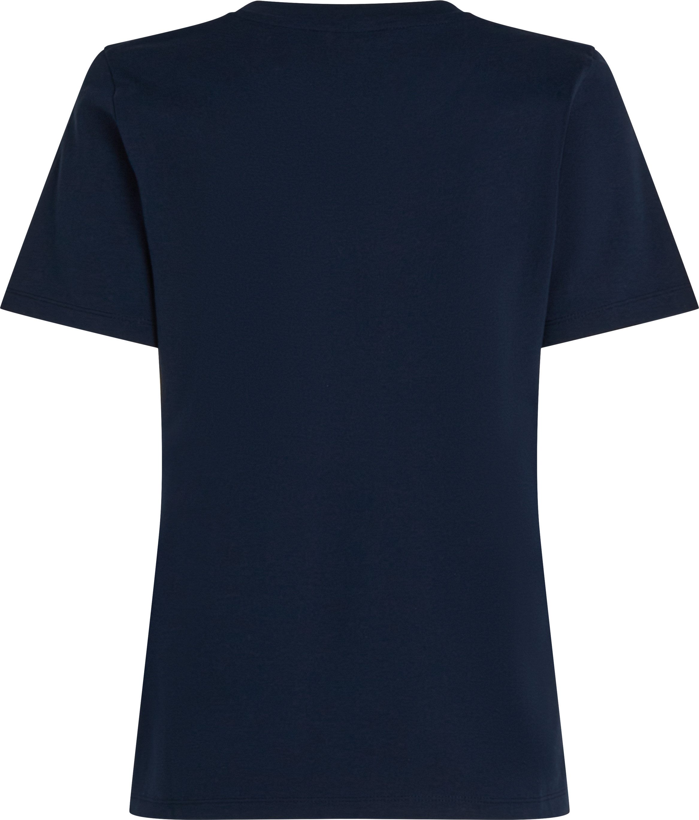 Tommy Hilfiger T-Shirt REG CONTRAST FLAG SS TEE mit Logostickerei
