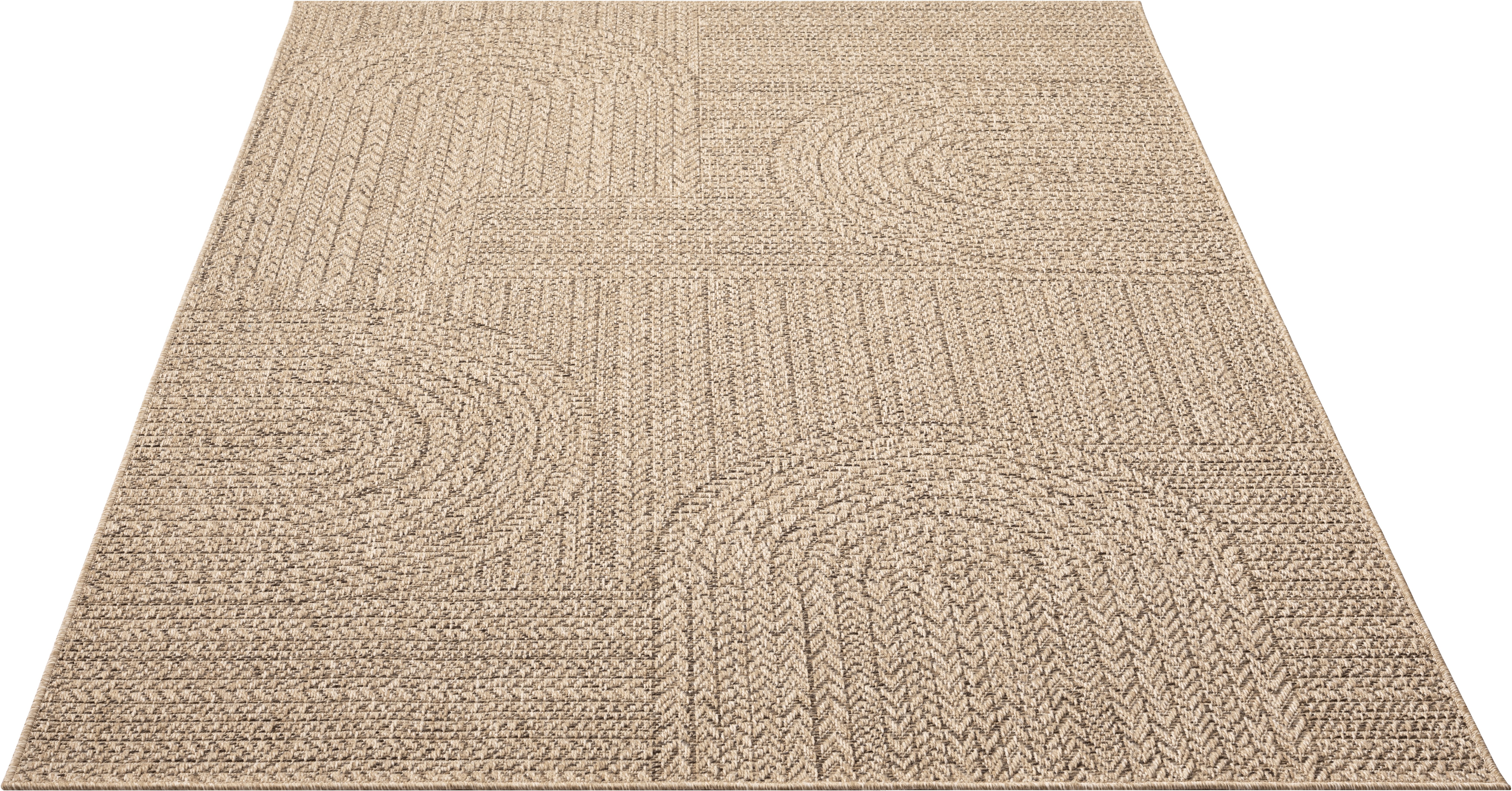 merinos Teppich Kenzy 7, rechteckig, Höhe: 10 mm, robuster In- und Outdoor Teppich im natürlichen Jute-Look, wetterfest