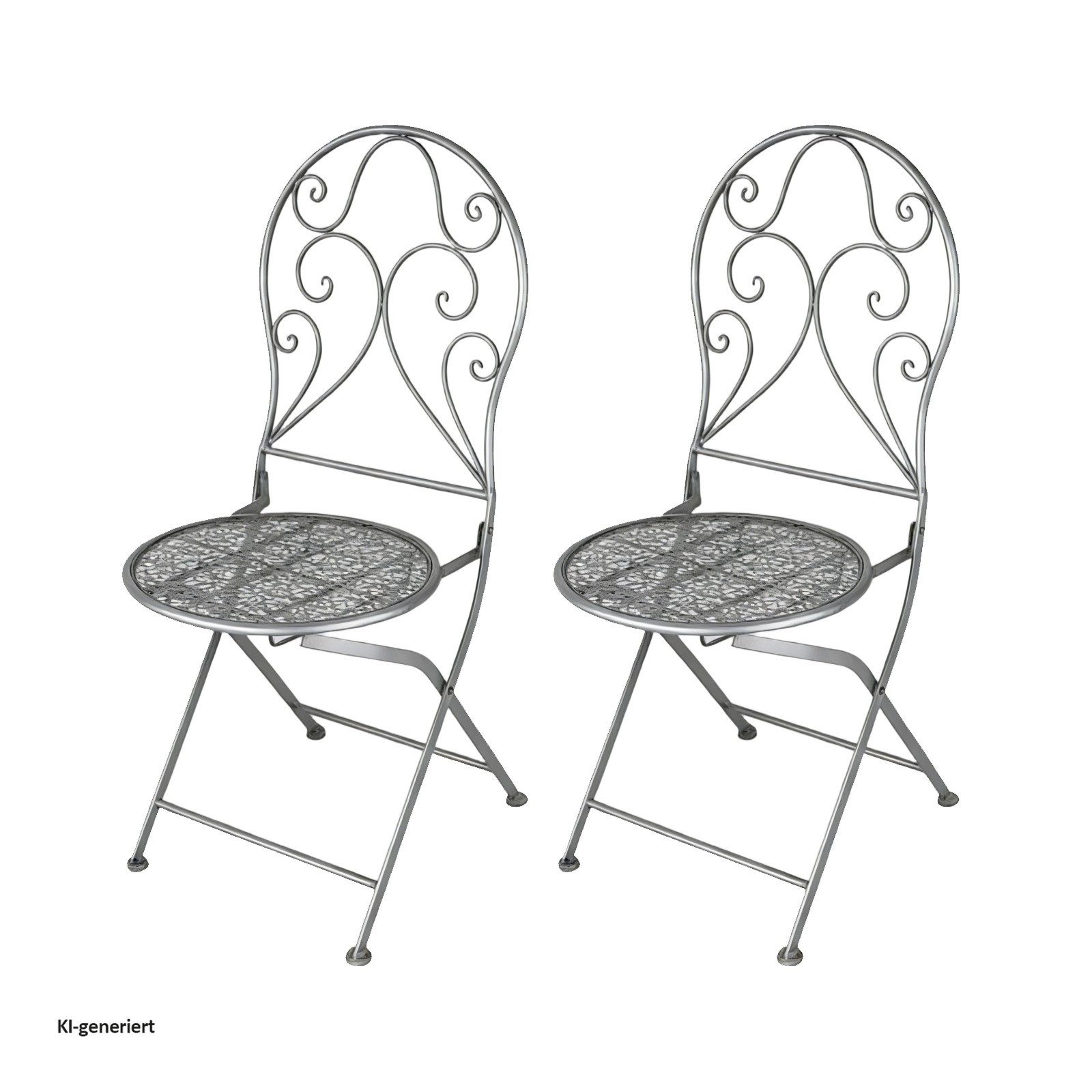 HTI-Living Gartenstuhl Gartenstuhl 2er-Set Lani Grau (Set, 2 St), Klappstühle