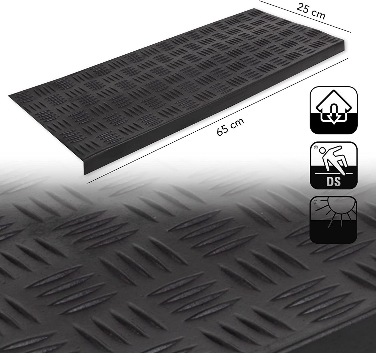 Karat Stufenmatte Stufenmatte aus Gummi, wetterfest & rutschhemmend günstig online kaufen