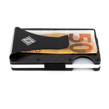 Leonardo Leone Geldscheinklammer SecureSlim RFID-Schutz Kreditkartenhalter (Kreditkartenhalterung mit Klammer, 1x Krediktartenhalterung), Sicherer RFID-Schutz und schlankes Design für stilvolle Aufbewahrung