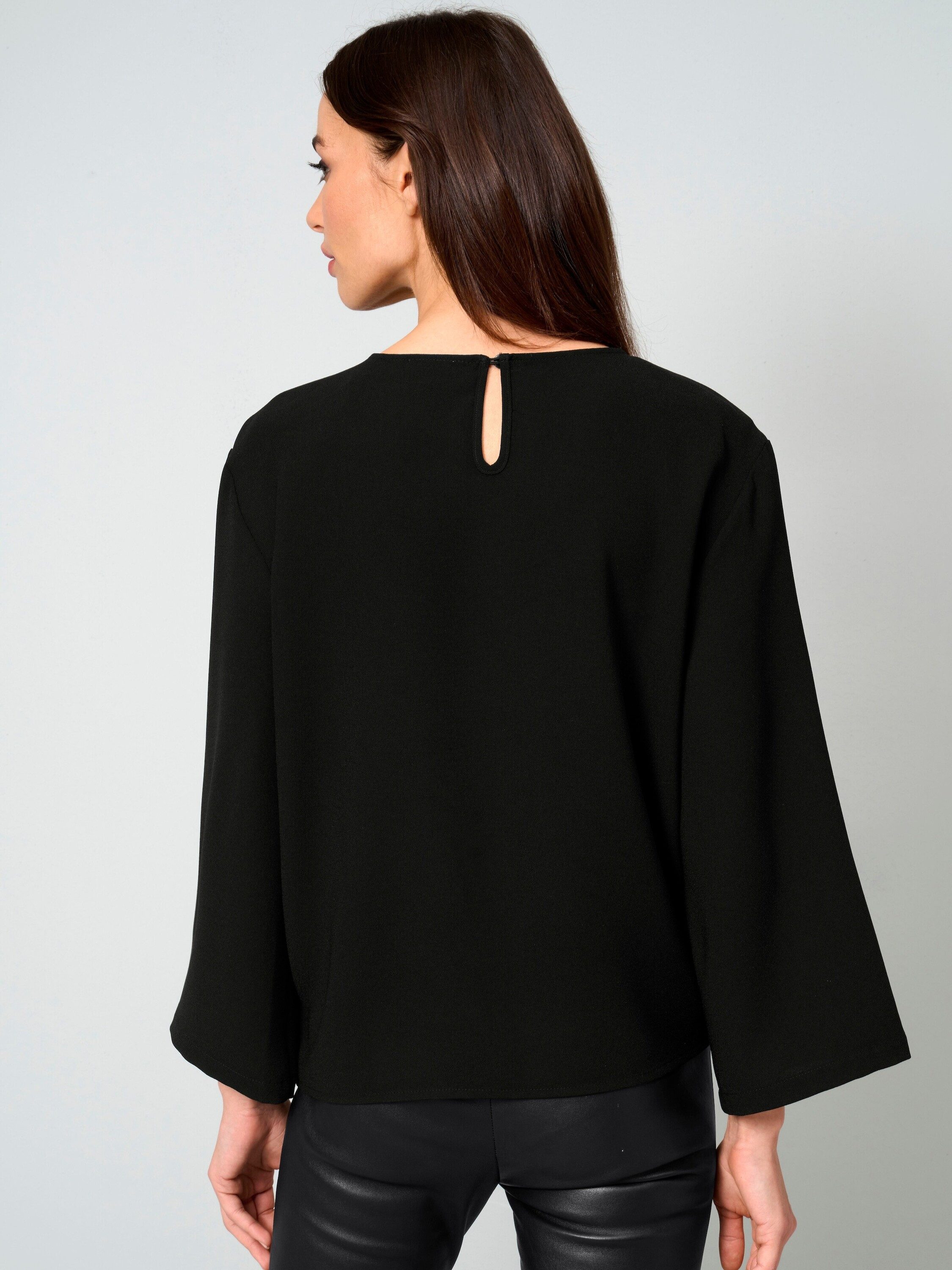 Alba Moda Schlupfbluse Bluse mit Perlenmotiv