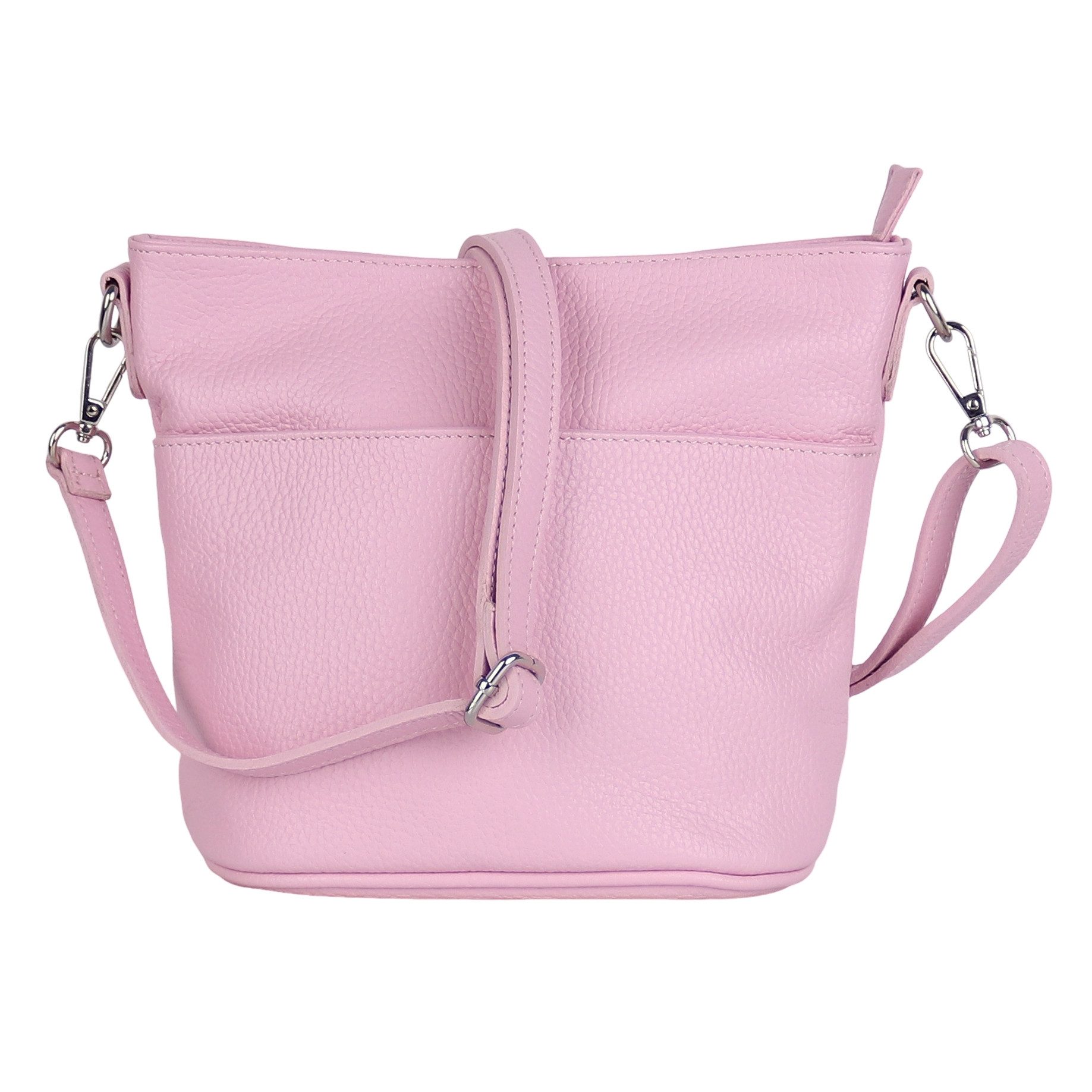 MIRROSI Umhängetasche Damen, Crossbody Bag, Echtleder Made in Italy (1 Tasche 2 Gurte oder Basic Version 1 Tasche 1 Gurt), 24x18x12cm (BXHXT)