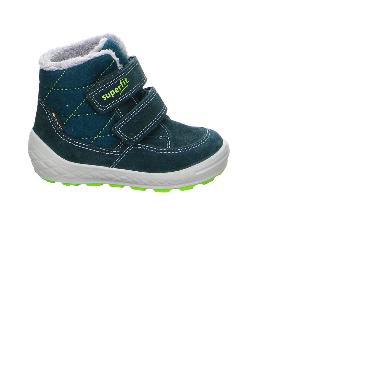 Superfit Velour Klettstiefel Winter Jungen grün Winterstiefelette