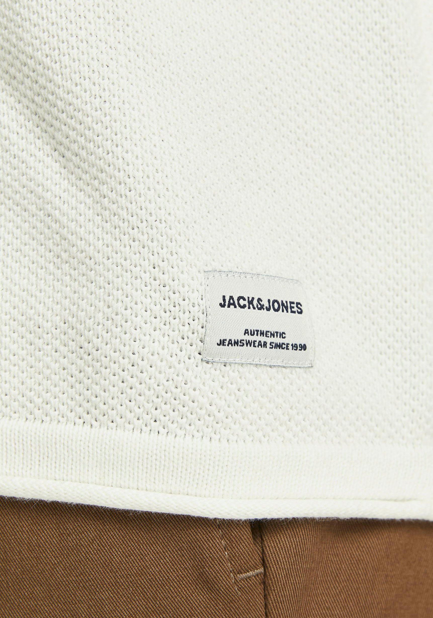 Jack KNIT Rundhalspullover & Jones HILL offwhite