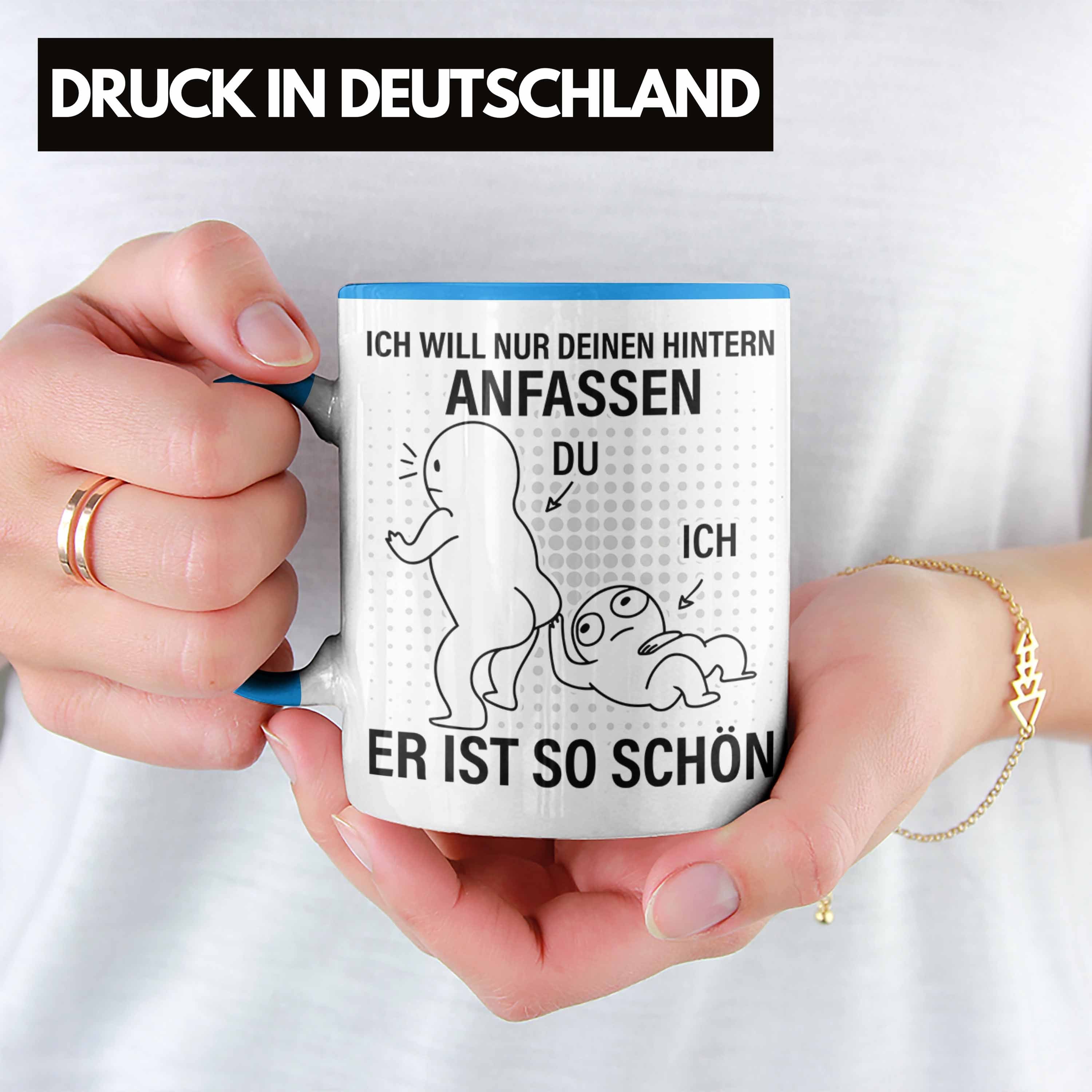 Trendation Tasse Trendation - Valentinstag Tasse Geschenk Freundin Hintern Anfassen Lus