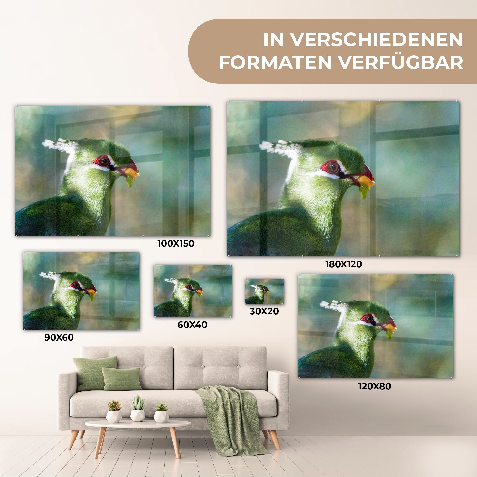 Schlafzimmer Birds Acrylglasbild Eden, (1 in St), MuchoWow Toerako Wohnzimmer Acrylglasbilder & of