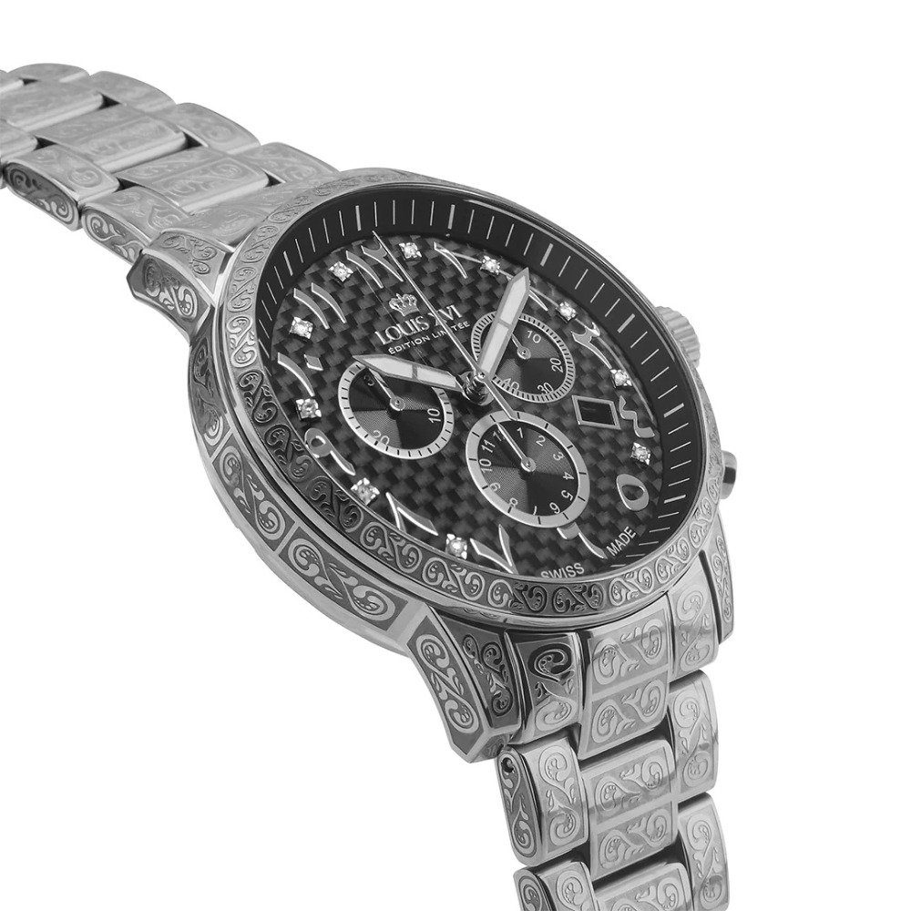 LOUIS XVI Quarzuhr Louis XVI LXVI1095 Palais Royale Arabic Chronograph Herrenuhr 43mm 10A Louis XVI LXVI1095 Palais Royale Arabic Chronograph Herrenuhr 43mm 10ATM