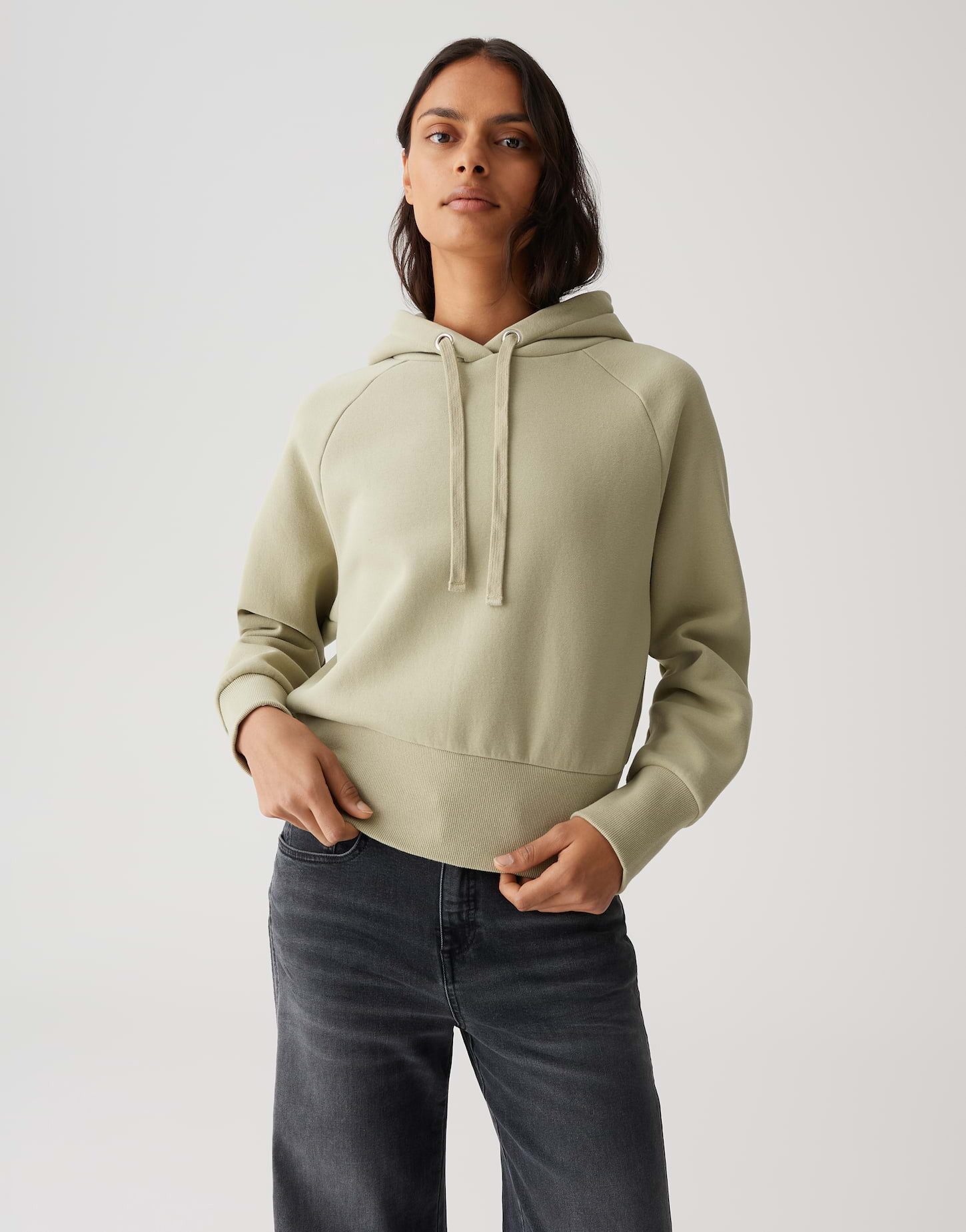 OPUS Hoodie GESIKA aus French Terry Sweatware überschnittene Schulter mit 3 günstig online kaufen