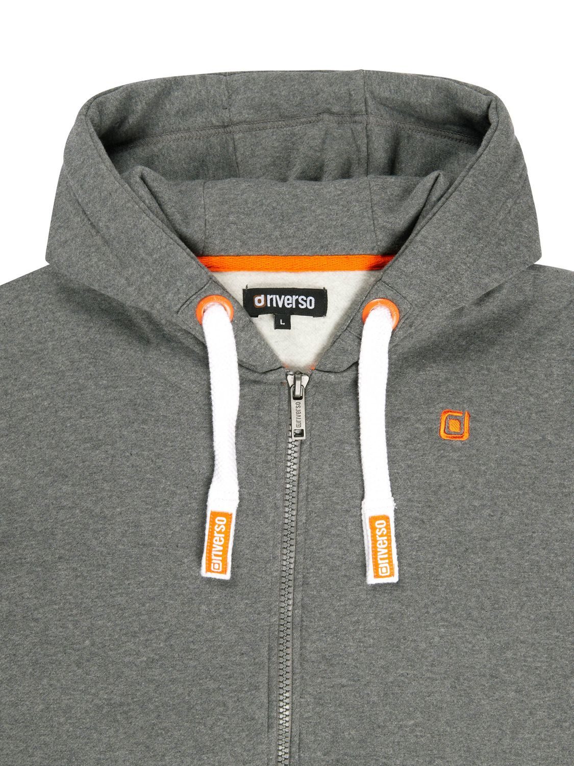riverso Kapuzensweatjacke Herren Sweatjacke RIVNoah Regular Fit Hoodie mit Kängurutasche – Bild 5 von 5