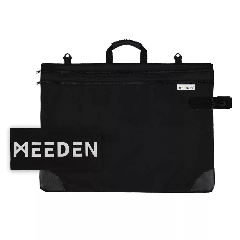 MEEDEN Dokumententasche Studio Kunstmappe A1 79×61×5 cm wasserdicht Doppelfach Schultergurt (Set, 2-tlg., Kunstmappe mit abnehmbarem Schultergurt), 600D Canvas, Werkzeughalter, Handtasche, Doppelfach, 2-in-1-Trageart