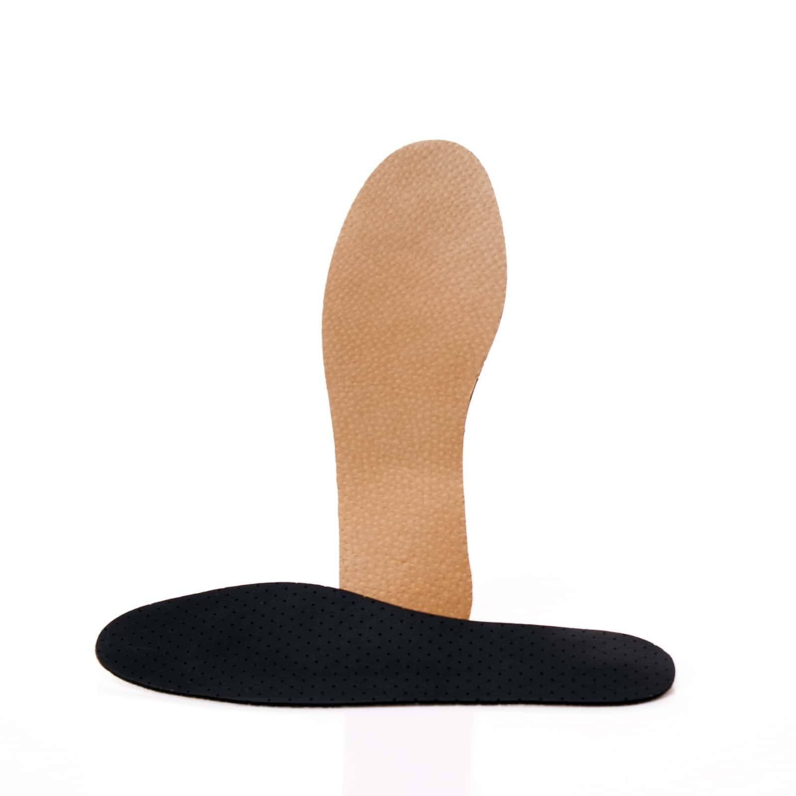 Sohlen24 Aktivsohlen Einlegesohlen Echt Leder Aktivkohle Schuheinlagen (Packung, 1 Paar), Universalgröße