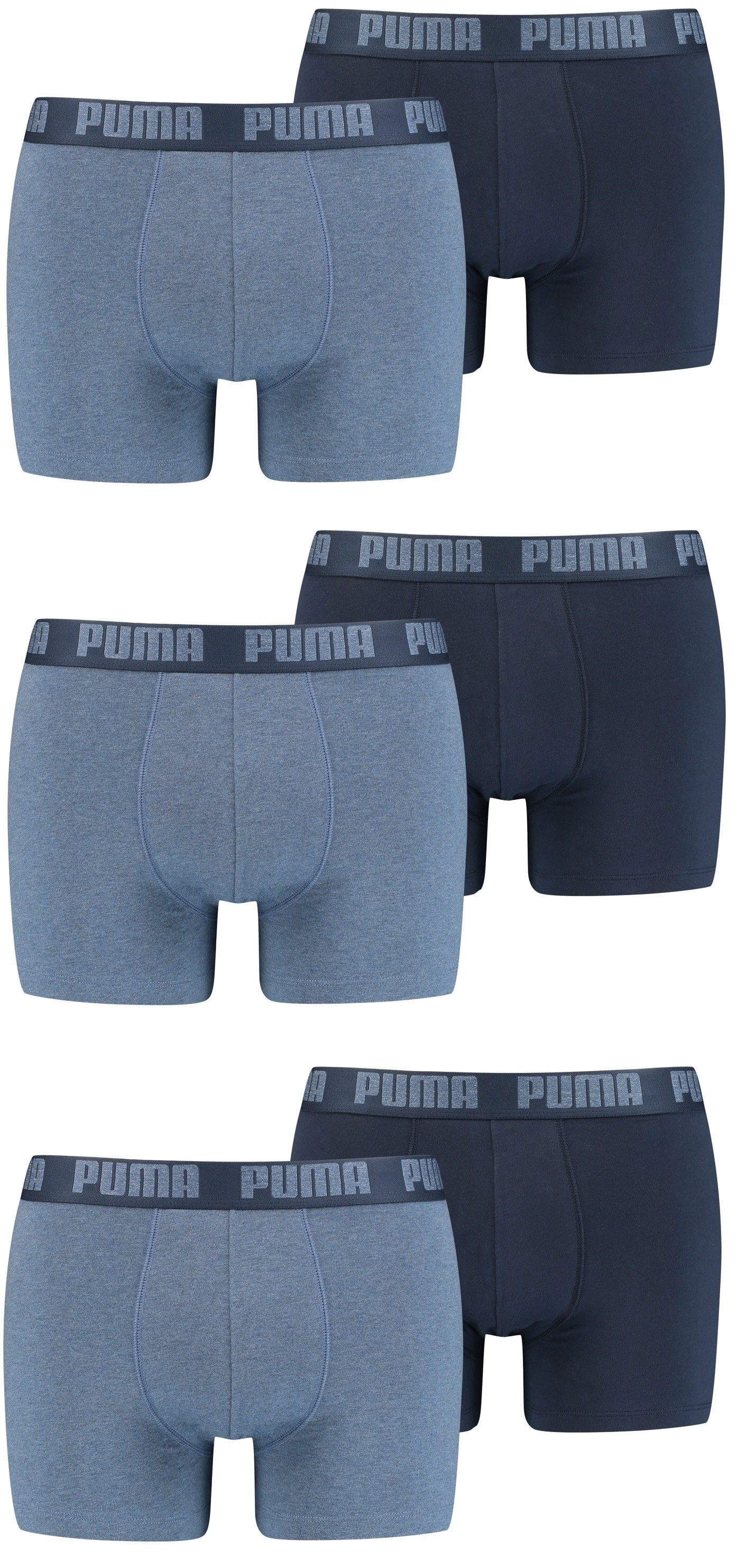 PUMA Boxershorts PUMA Herren Basic Boxershorts 6P (6-St., 6er Pack)