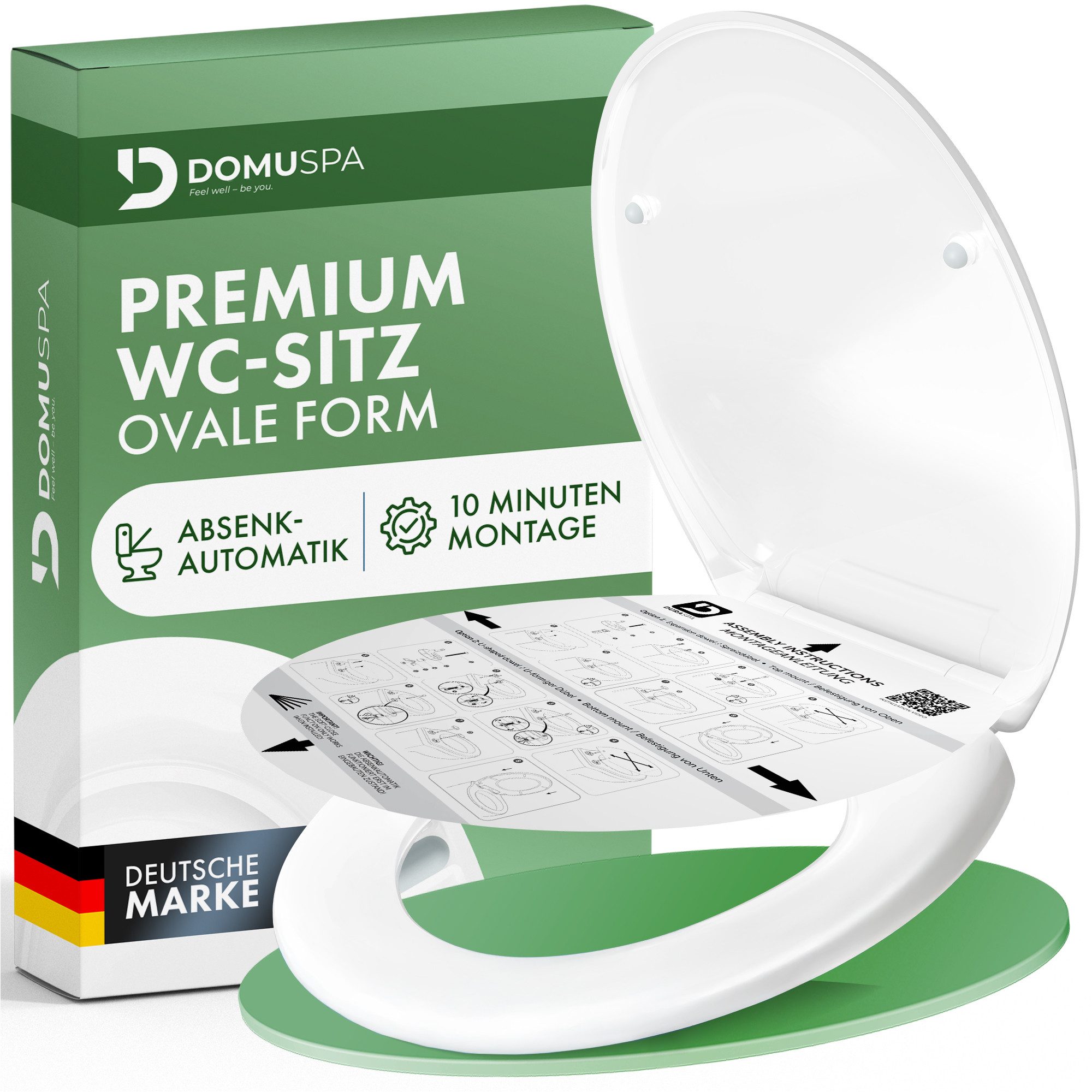 DomuSPA WC-Sitz Toilettendeckel mit Absenkautomatik – antibakterieller WC S günstig online kaufen