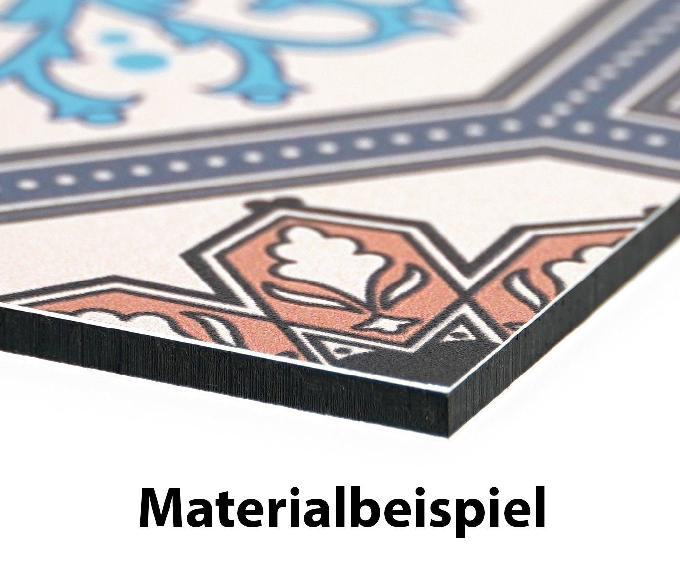 queence Küchenrückwand Abstrakt - Grün - Spritzschutz Wandschutz für Herd & Spüle, (1-tlg), 60x40x0,3 cm - Hitzebeständig - Herdspritzschutz - Alu-Dibond