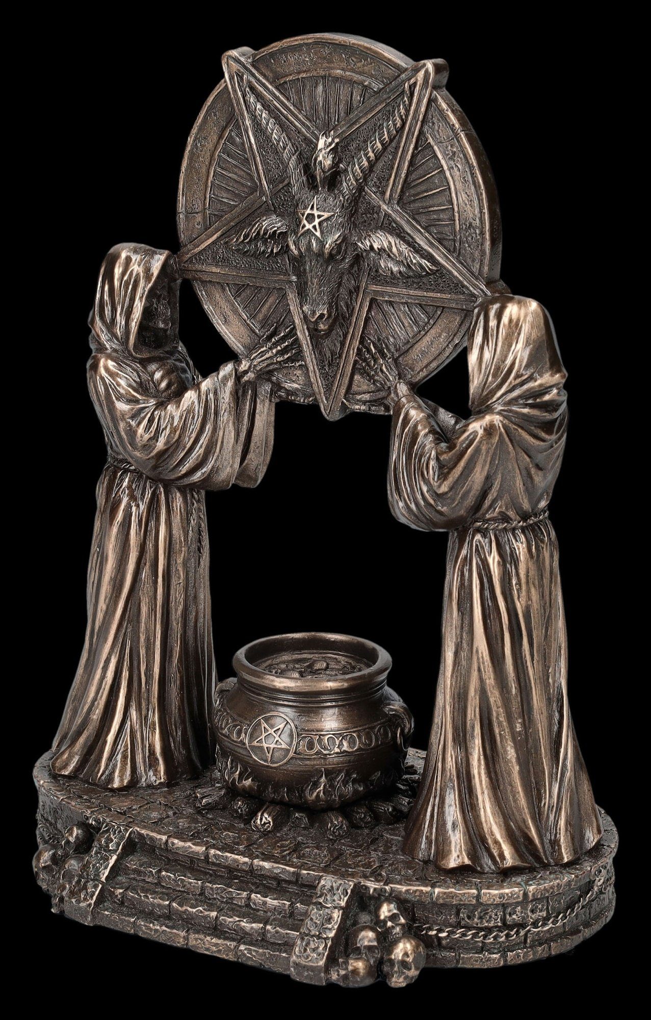 Figuren Shop GmbH Dekofigur Baphomet's Altar - Figur - Veronese - Gothic Deko Dekofigur Baphomet