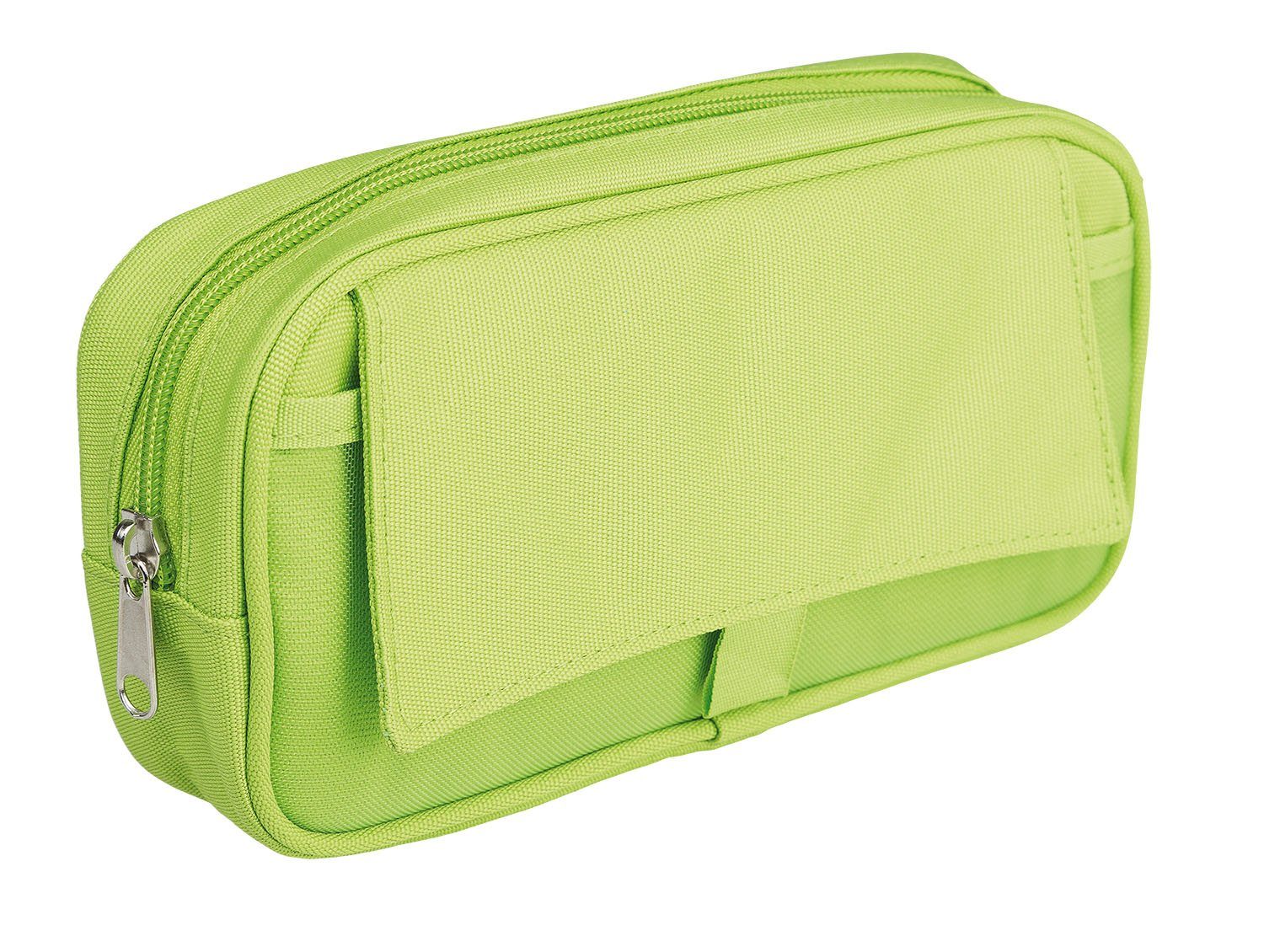 Idena Federtasche Faulenzer mit Klappe / Faulenzerrolle / Farbe: grün