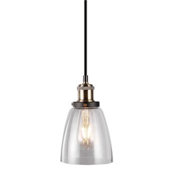 etc-shop LED Pendelleuchte, Leuchtmittel inklusive, Warmweiß, Design Decken Hänge Lampe Wohn Raum Glas Beleuchtung Pendel Leuchte im