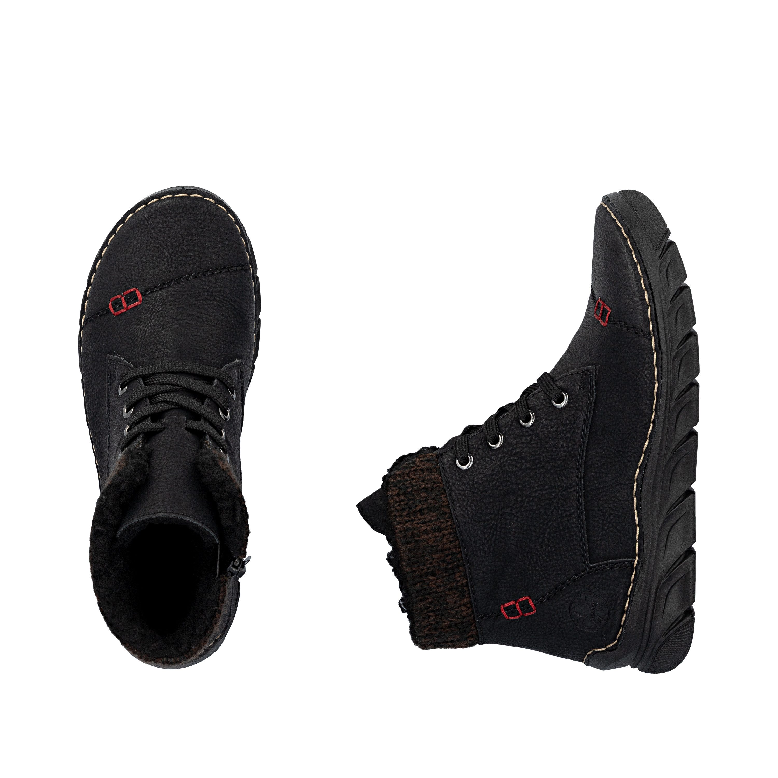 Rieker Winterboots Schnürboots, Stiefelette, Casual-Boots mit softem Schaftrand