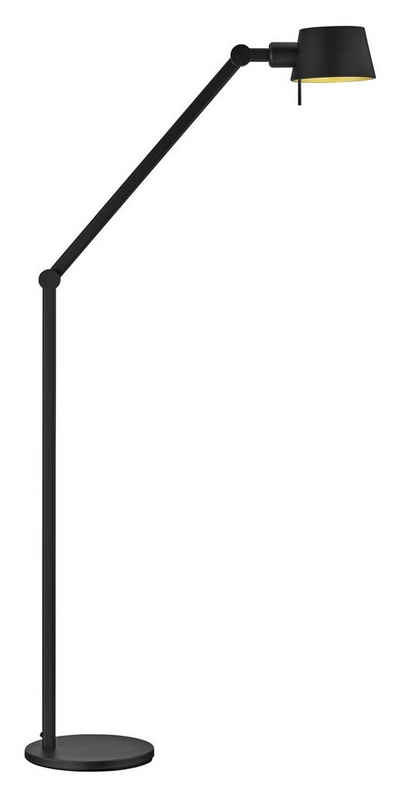 B-LEUCHTEN Stehlampe MEDO, Metall, Schwarz, Höhe 93 cm, ohne Leuchtmittel, 1-flammig