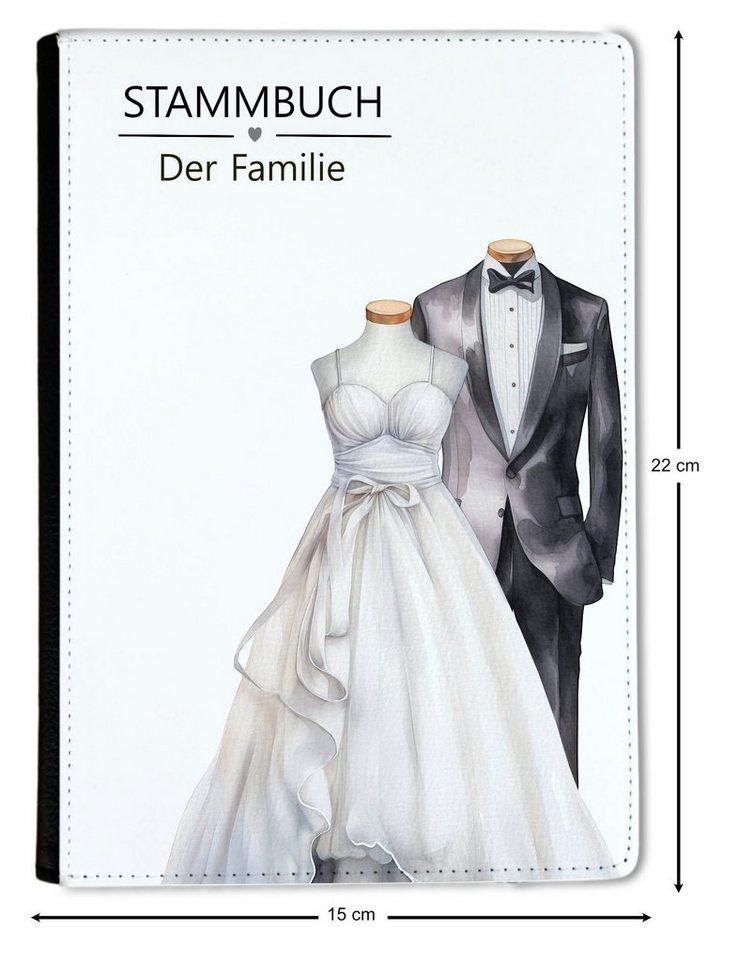 Thumbnail - CreaDesign Notizbuch Stammbuch A5 Brautpaar Schwarz Weiß