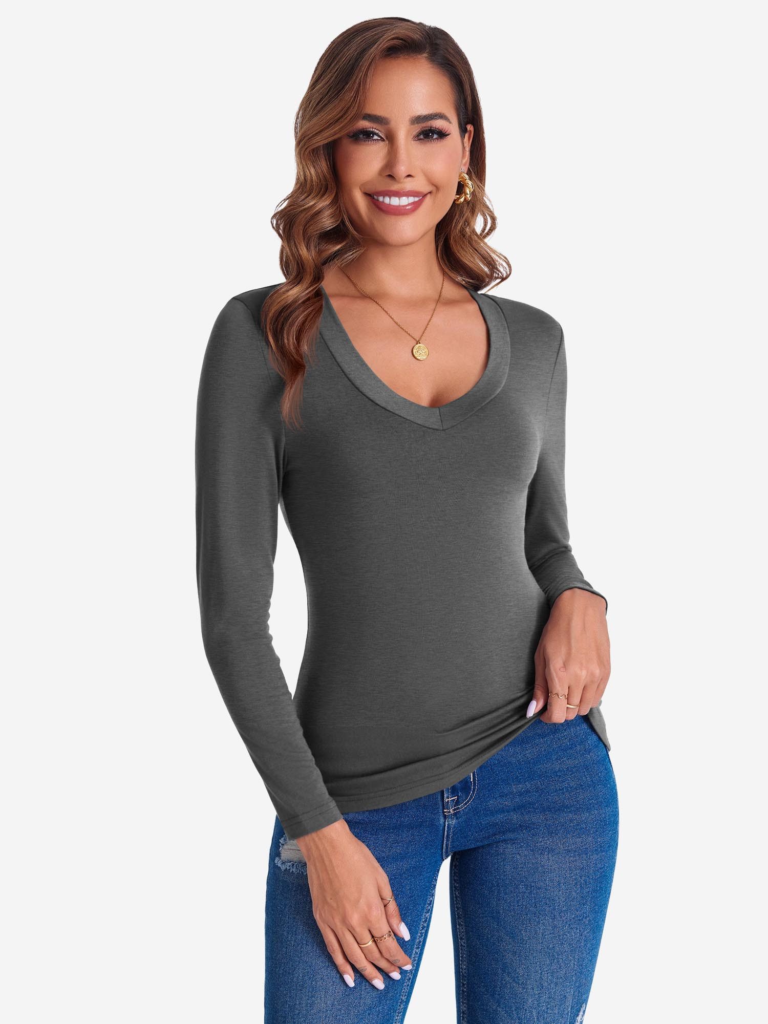 Imily Bela T-Shirt Damen Langärmliges Top günstig online kaufen