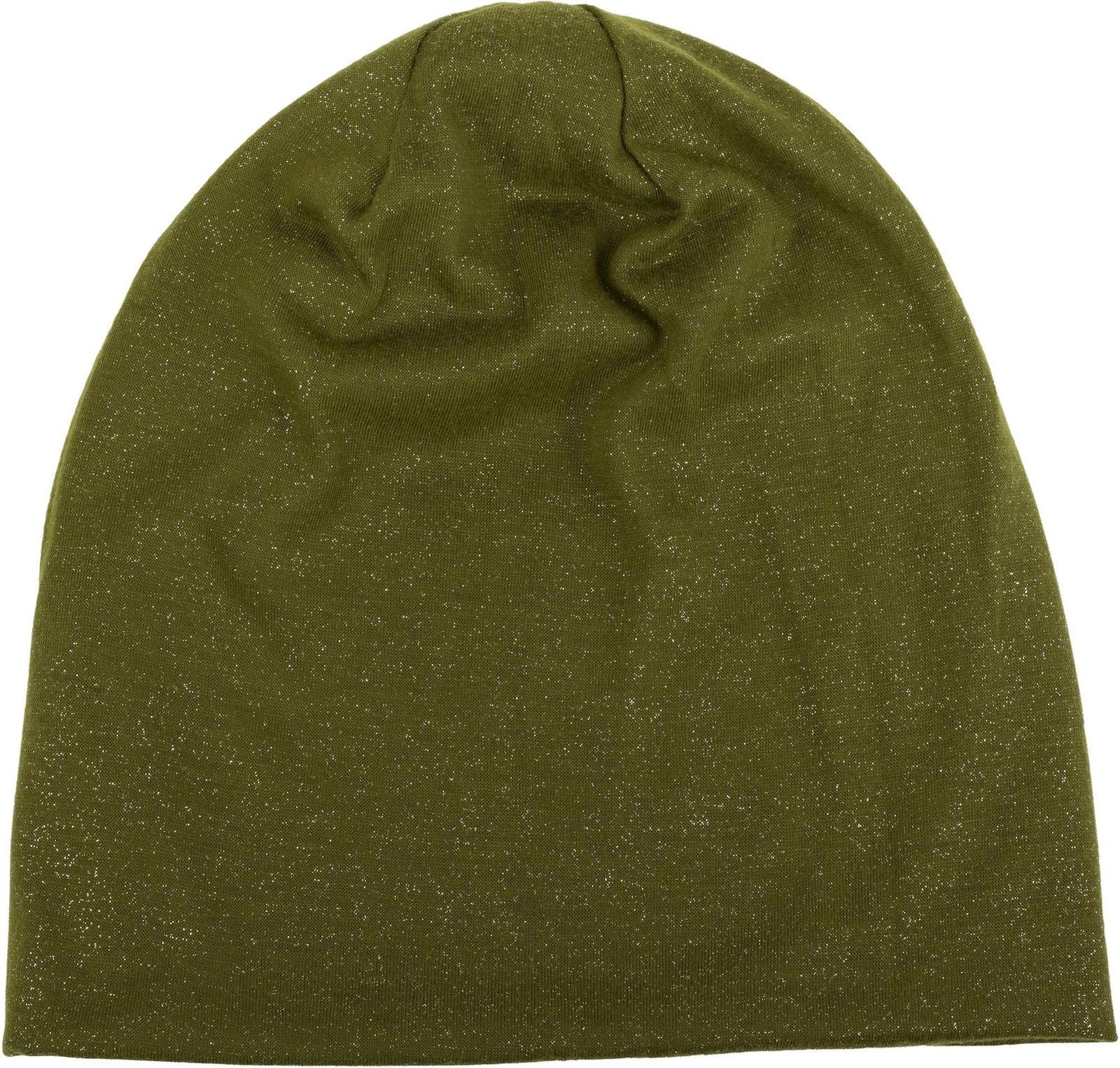 (1-St) Over mit Beanie All Beanie Glitzer styleBREAKER Grün