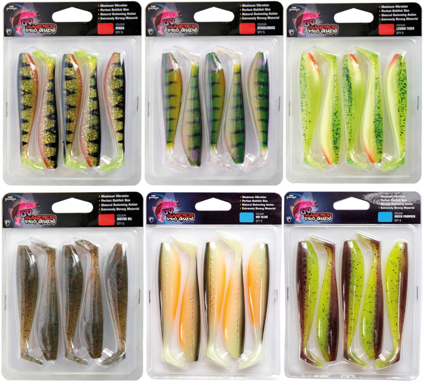 Fox Rage Kunstköder Fox Rage Zander Pro Ultra UV 12cm - 5 Gummifische – Bild 2 von 2