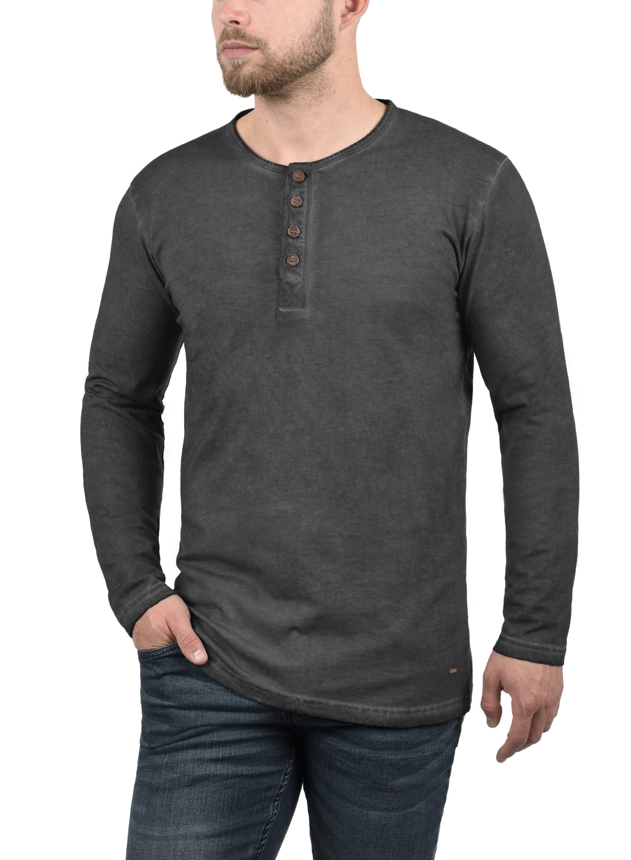 !Solid Rundhalsshirt SDTimur Longsleeve mit Used-Look günstig online kaufen