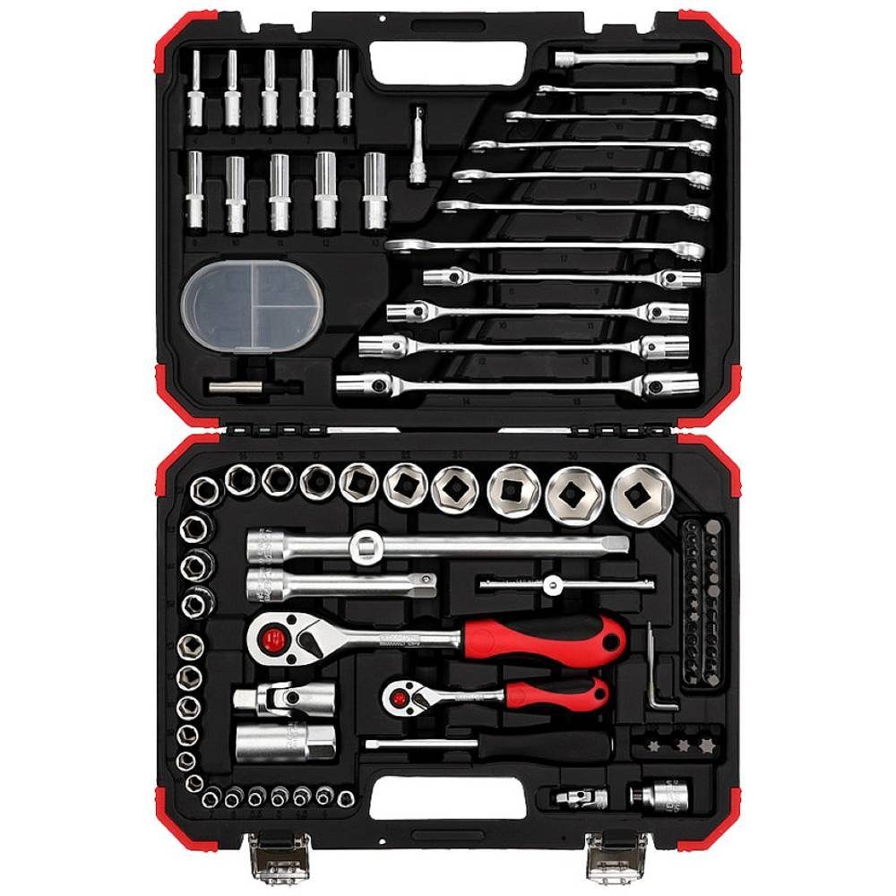 Steckschlüssel Steckschlüssel-Satz 1/4″ + 1/2″ 92-teilig