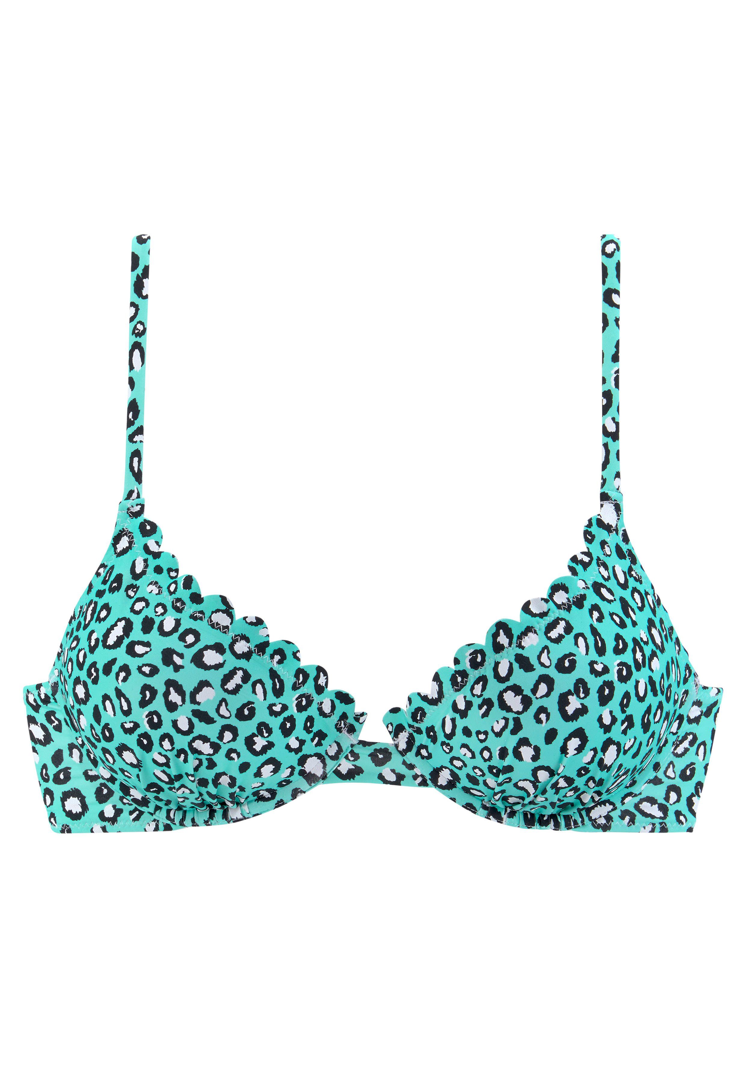 LASCANA Bügel-Bikini-Top Mae, farbenfroher Animalprint, verstellbare günstig online kaufen