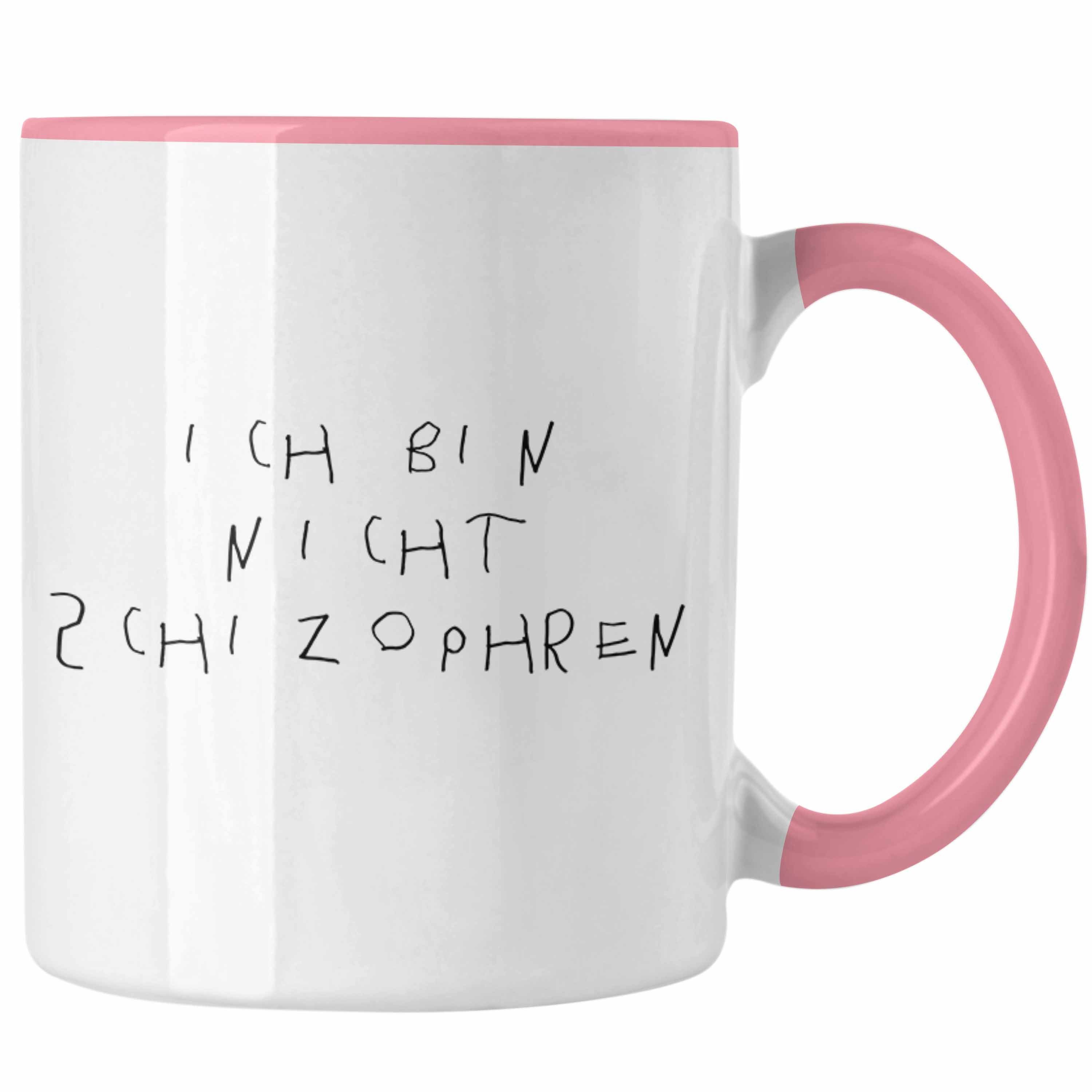 Trendation Tasse Ich Bin Nicht Schizophren Creepy Tasse Geschenk Halloween Rosa