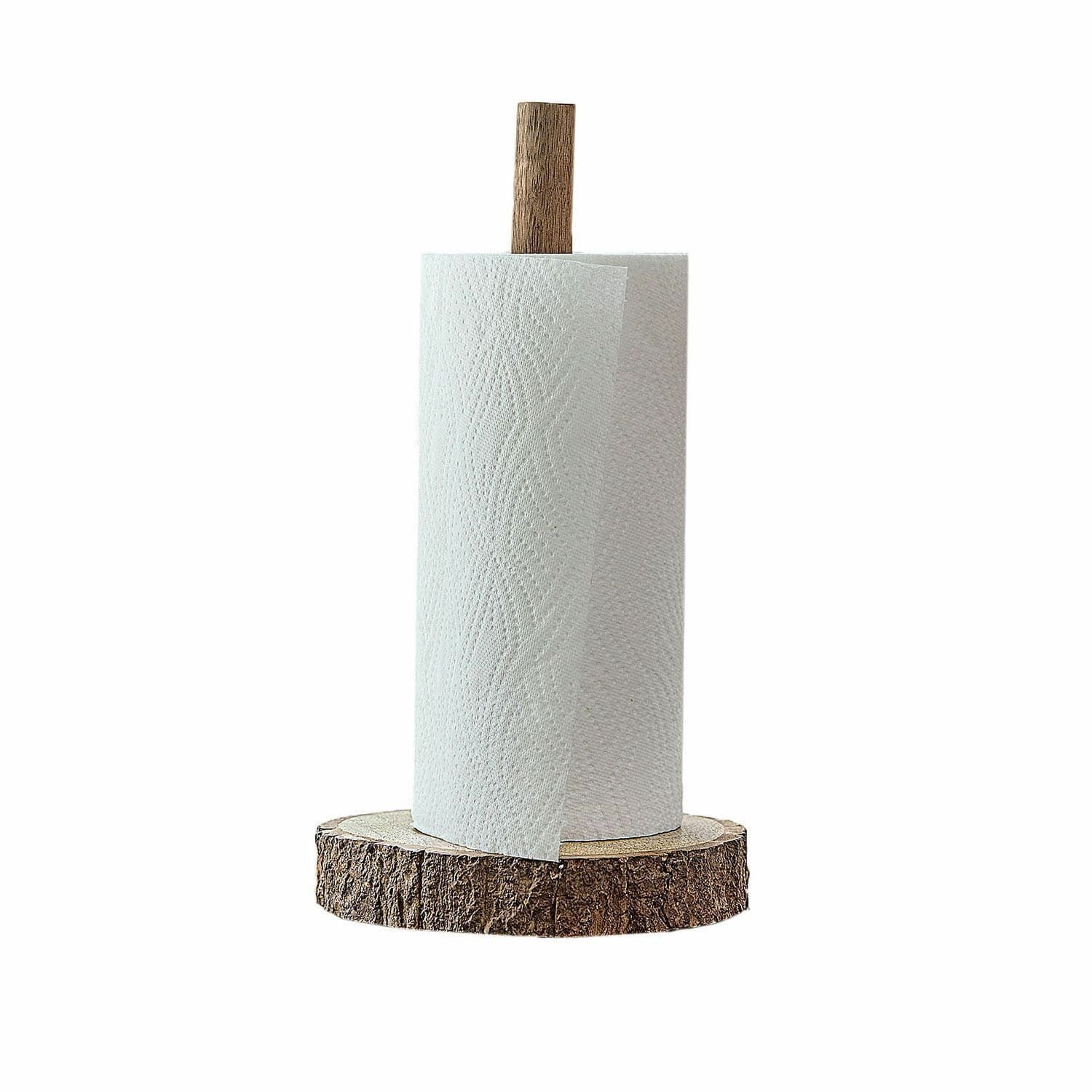 TONLEA Papierhandtuchhalter Aus Holz – Freistehend, Mit Rutschfester Basis, Für Küche & Bad (29 Cm Hoch)