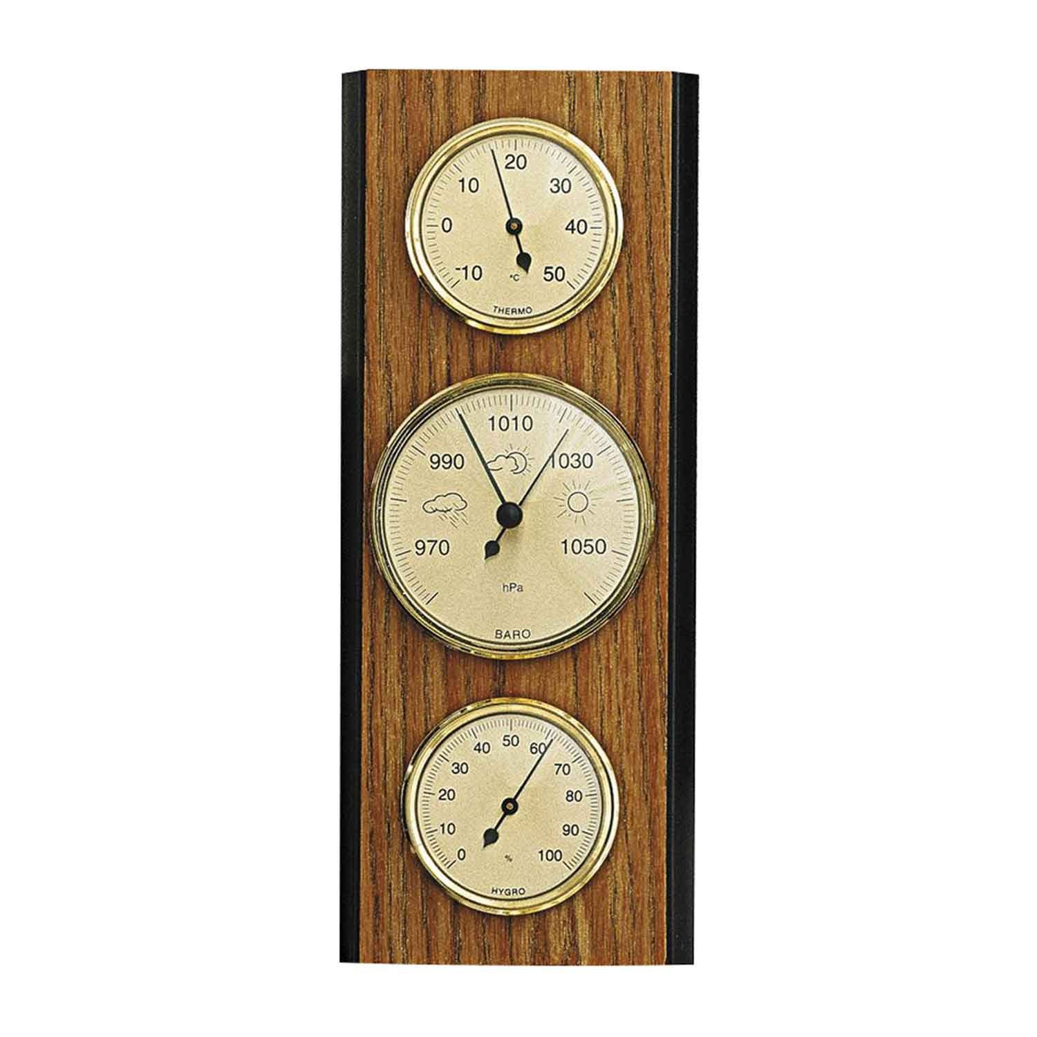 Wetterstation Wetterstation mit Hygrometer, Barometer und Thermometer, 110 x 270 mm