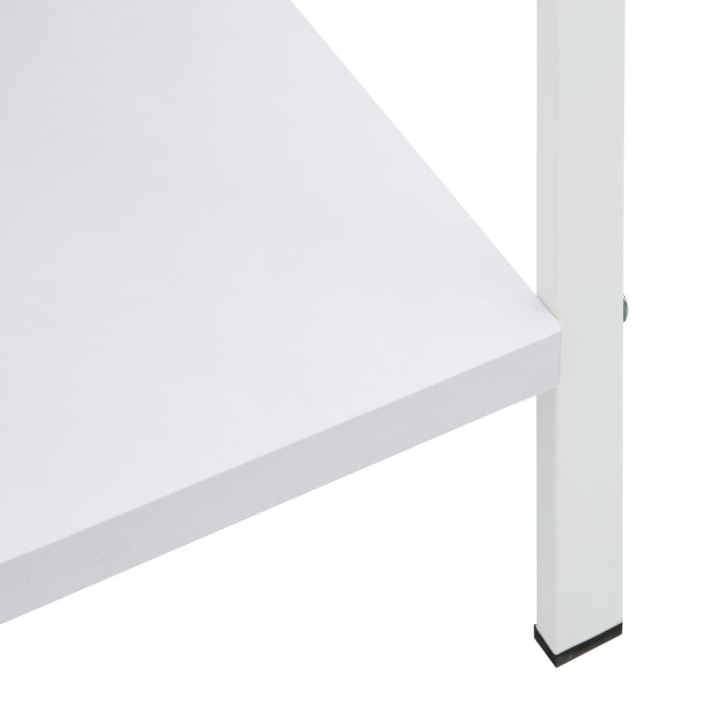 Weiß Holzwerkstoff 60×27,6×124,5 cm furnicato Regalböden 4 Bücherregal