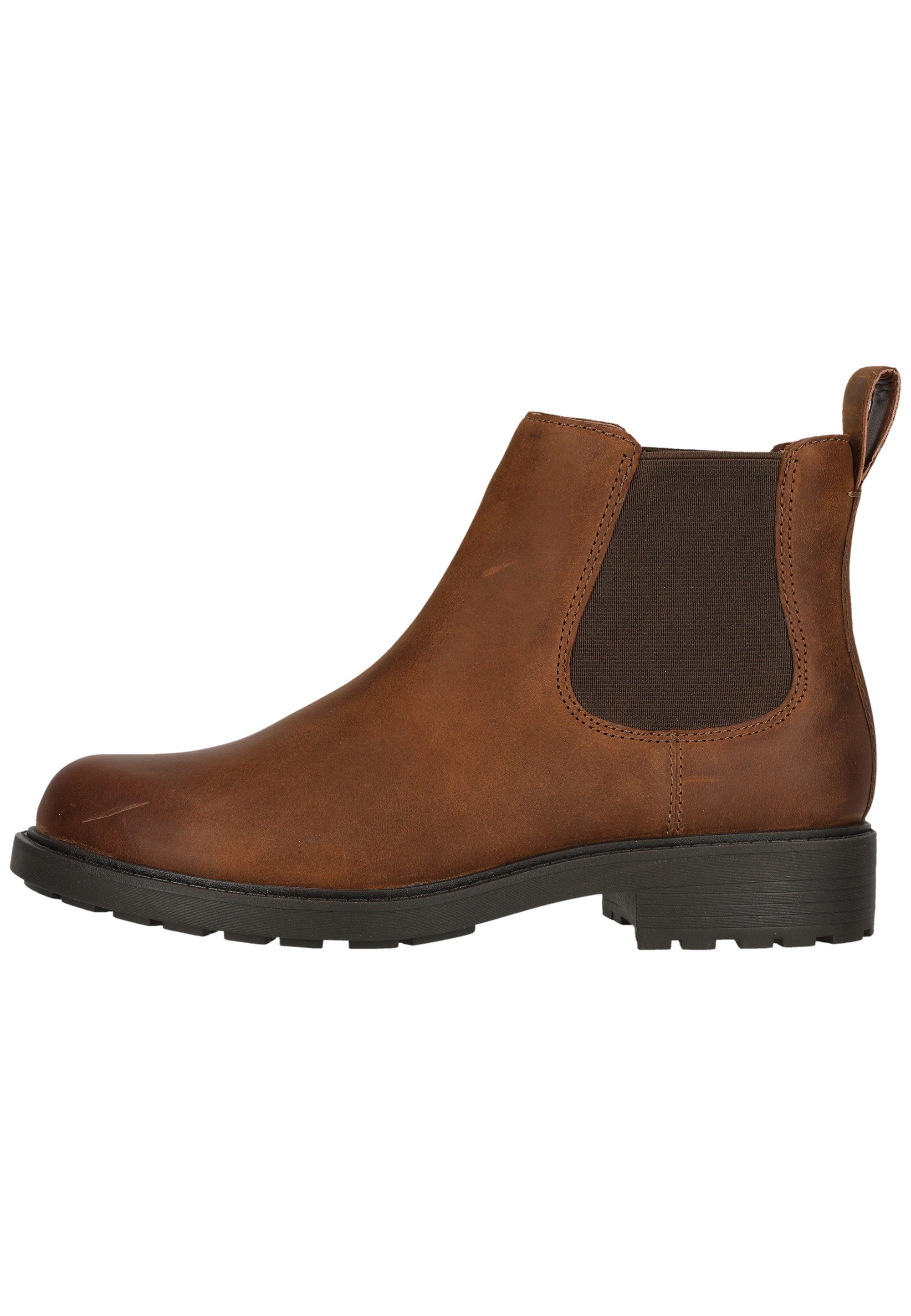 Clarks Orinoco2 Lane Brown Snuff Stiefelette mit elastischen Einsätzen