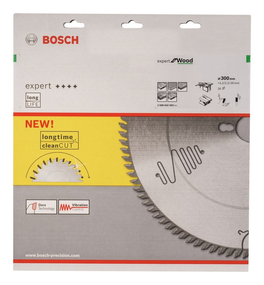 Thumbnail - BOSCH Kreissägeblatt, Expert for Wood, 300 x 30 x 3,2 mm, 26 Zähne