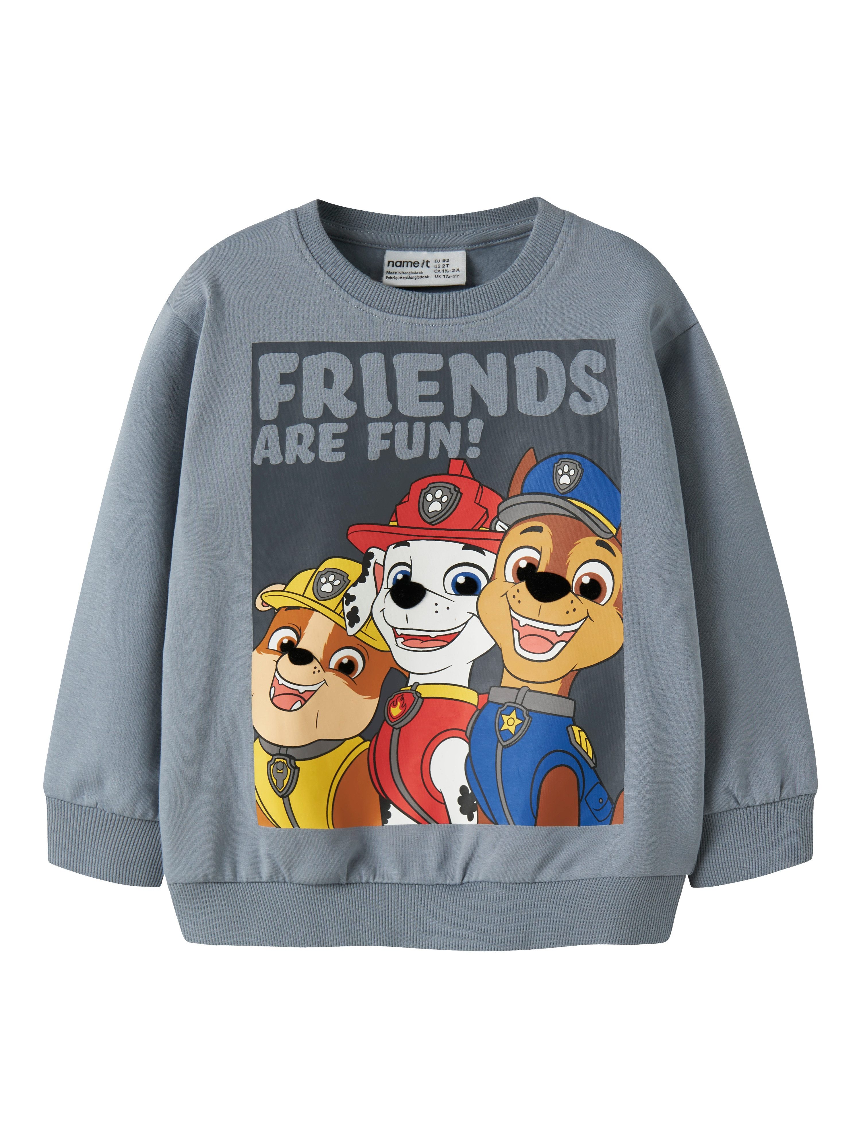 Name It Sweatshirt NMMARGUS PAW NREG SWEAT BRU CPLG Baumwollmischung, regular fit, Paw Patrol Druck