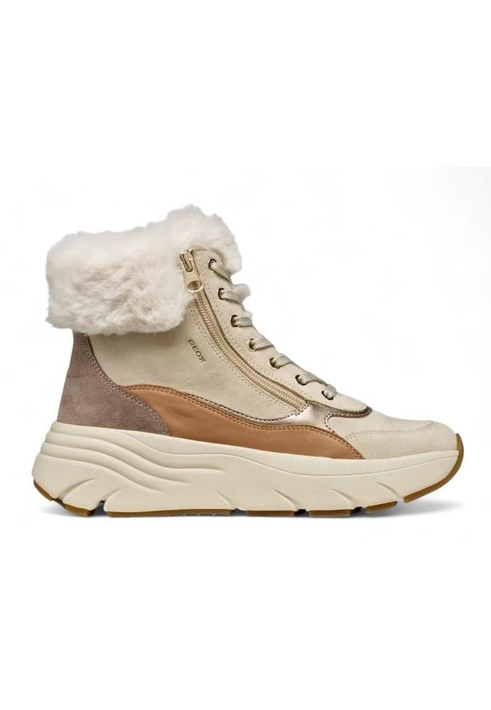 Geox Winterschuhe Diamanta B (Leder, mit seitlichen Reissverschluss) Winterstiefel