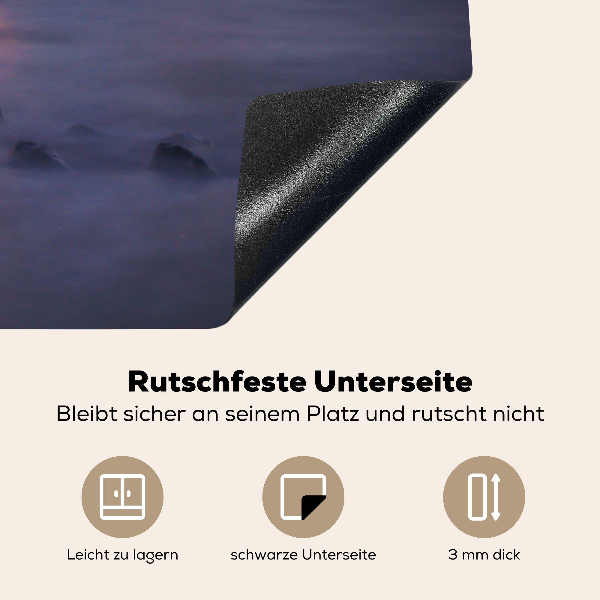 MuchoWow Herdblende-/Abdeckplatte Bild der Ceranfeldabdeckung, (1 küche cm, Arbeitsplatte Vinyl, für tlg), Mumbai-Brücke, 83x51