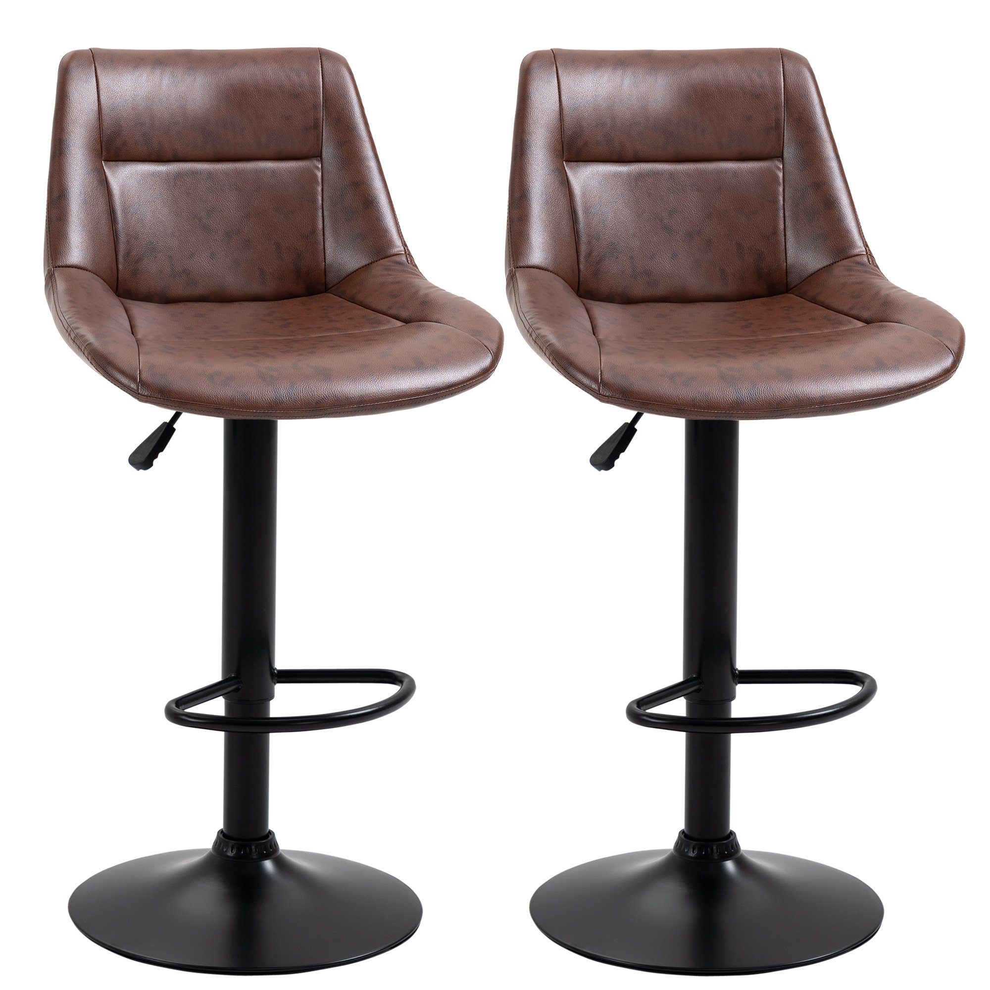 HOMCOM Barhocker Barstuhl mit Rückenlehne (Tresenstuhl, günstig online kaufen