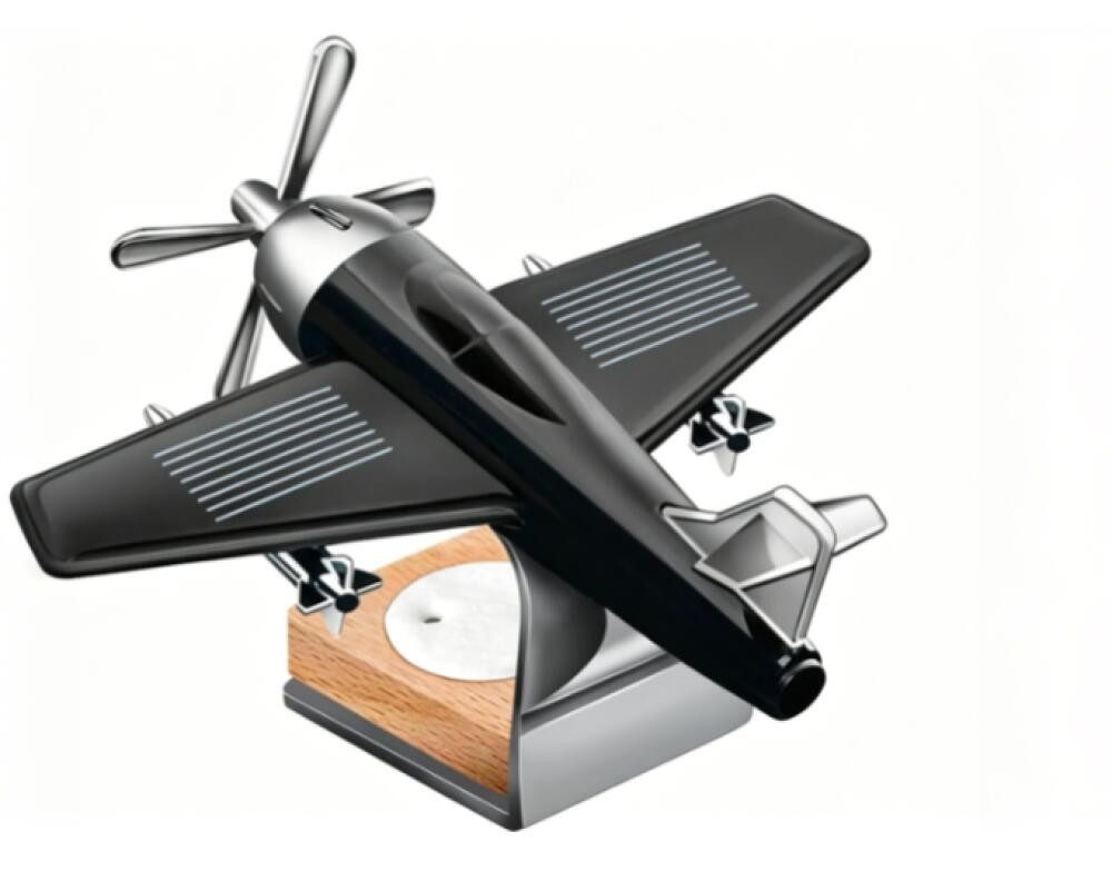 FELIXLEO Modellflugzeug Solar Auto Lufterfrischer Flugzeug Aroma Diffuser Dekoration Schwarz, (1-tlg)