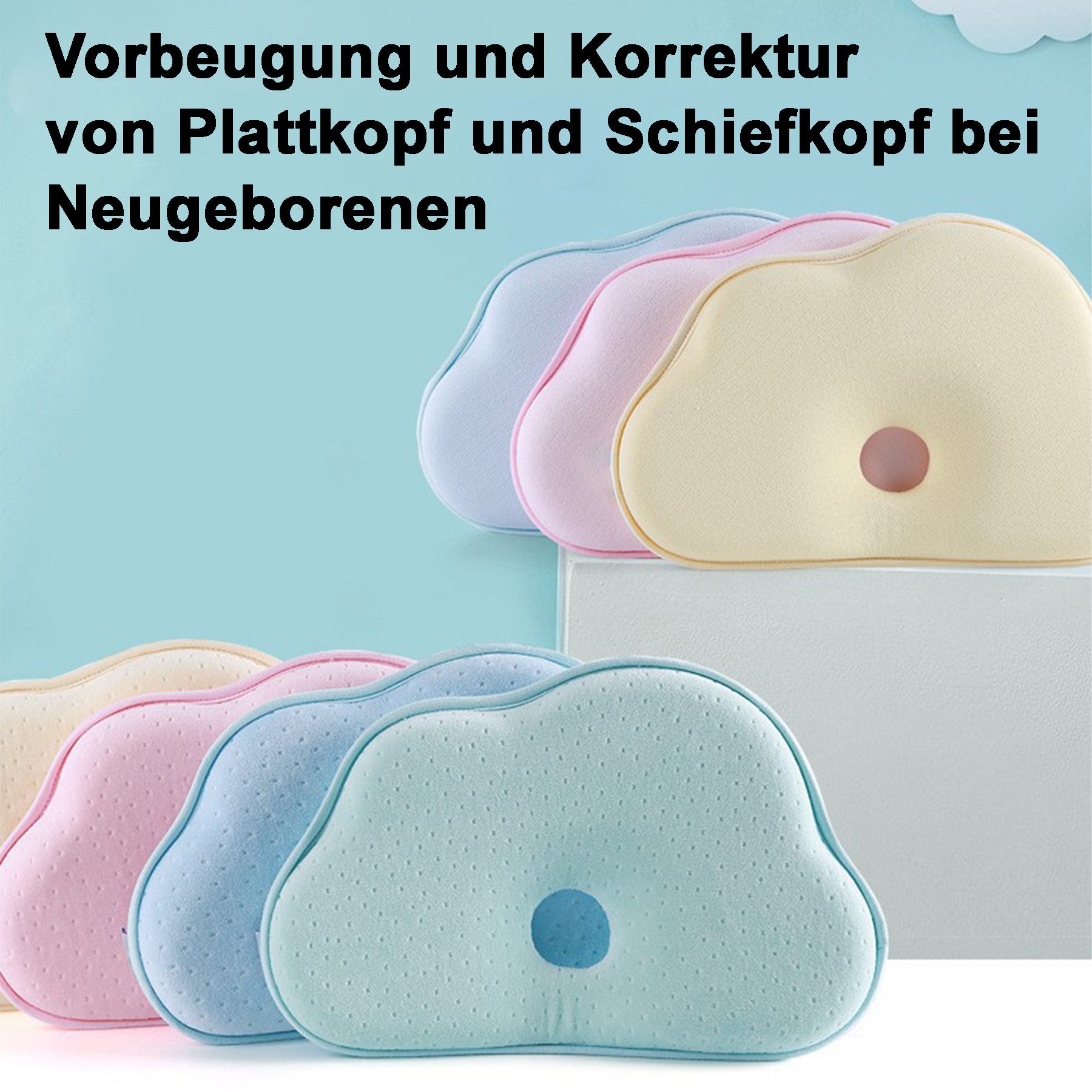 Mutig Babykissen Kopfkissen gegen Plattkopf, Kleinkind Kissen, Kopfform Kis günstig online kaufen